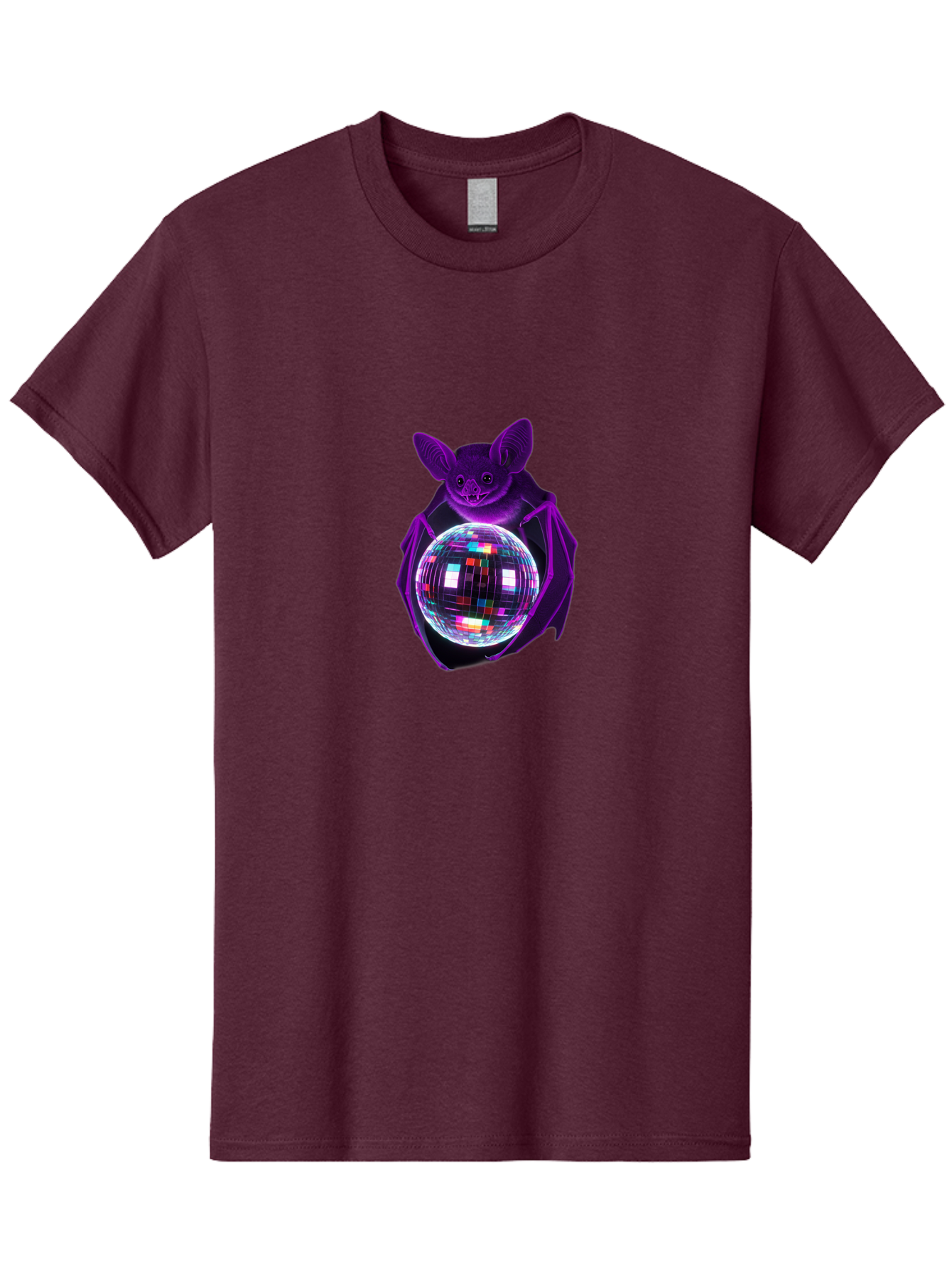 Bat-Holding-Disco-Ball Men'S Graphic Tee, 100% Cotton, Comfortable Casual Summer Wear, Machine Washable, Vintage Camera, Old Camera, Antique Camera, Black Camera, Classic Photography, Photography Equipment, Nostalgic Device, Film Camera, Baf693