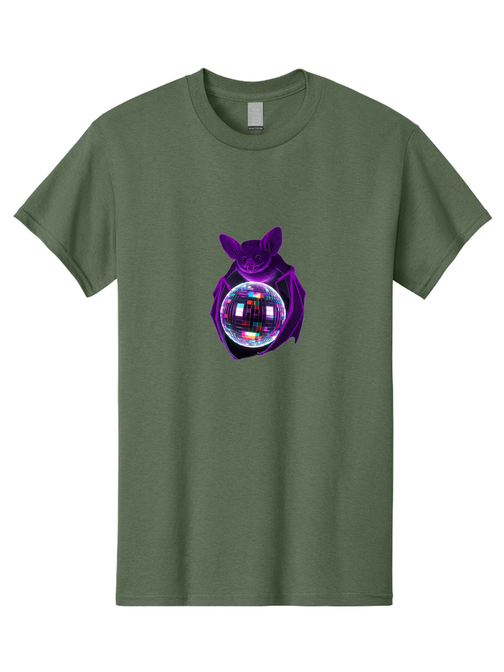 Bat-Holding-Disco-Ball Men'S Graphic Tee, 100% Cotton, Comfortable Casual Summer Wear, Machine Washable, Vintage Camera, Old Camera, Antique Camera, Black Camera, Classic Photography, Photography Equipment, Nostalgic Device, Film Camera, Baf693