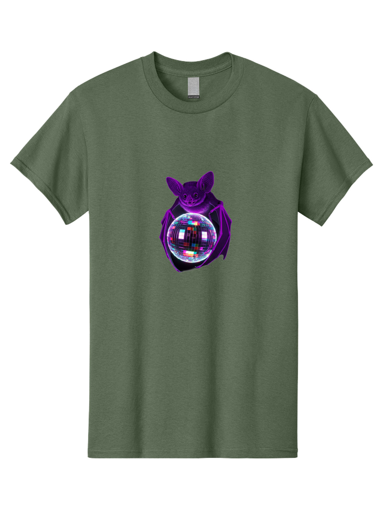 Bat-Holding-Disco-Ball Men'S Graphic Tee, 100% Cotton, Comfortable Casual Summer Wear, Machine Washable, Vintage Camera, Old Camera, Antique Camera, Black Camera, Classic Photography, Photography Equipment, Nostalgic Device, Film Camera, Baf693