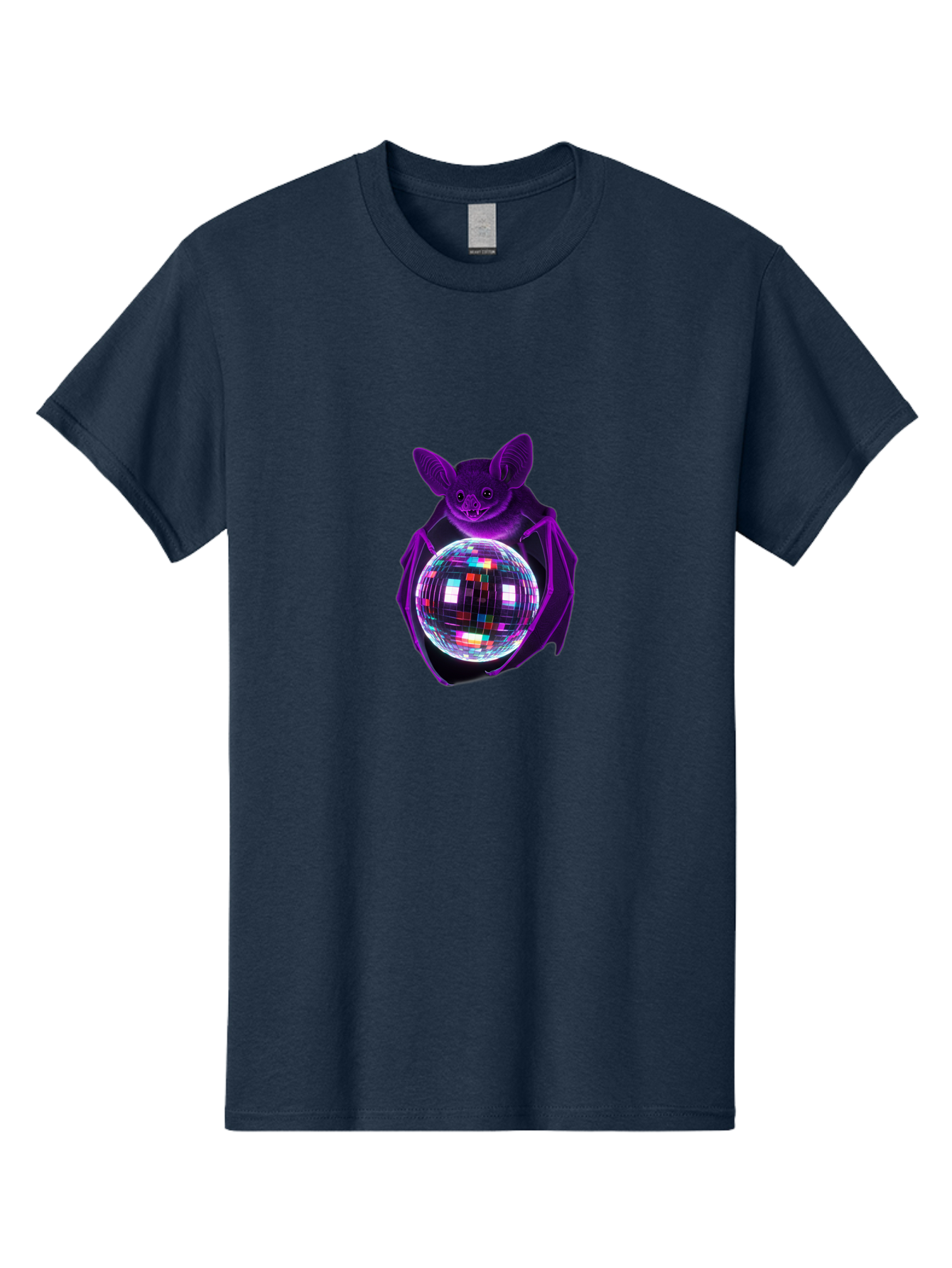 Bat-Holding-Disco-Ball Men'S Graphic Tee, 100% Cotton, Comfortable Casual Summer Wear, Machine Washable, Vintage Camera, Old Camera, Antique Camera, Black Camera, Classic Photography, Photography Equipment, Nostalgic Device, Film Camera, Baf693
