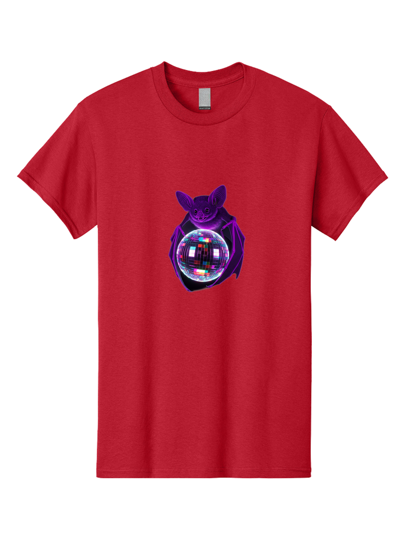 Bat-Holding-Disco-Ball Men'S Graphic Tee, 100% Cotton, Comfortable Casual Summer Wear, Machine Washable, Vintage Camera, Old Camera, Antique Camera, Black Camera, Classic Photography, Photography Equipment, Nostalgic Device, Film Camera, Baf693