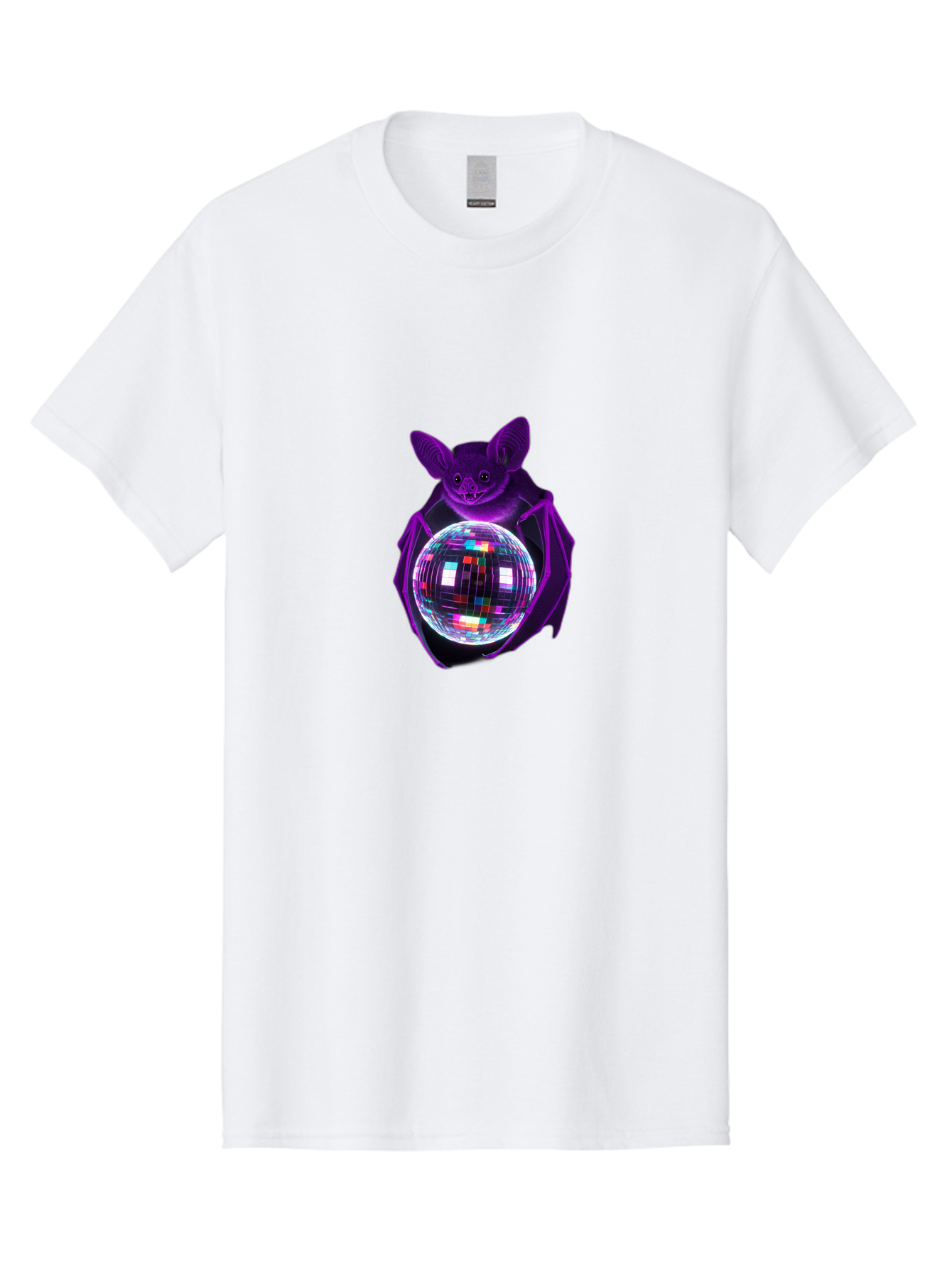 Bat-Holding-Disco-Ball Men'S Graphic Tee, 100% Cotton, Comfortable Casual Summer Wear, Machine Washable, Vintage Camera, Old Camera, Antique Camera, Black Camera, Classic Photography, Photography Equipment, Nostalgic Device, Film Camera, Baf693