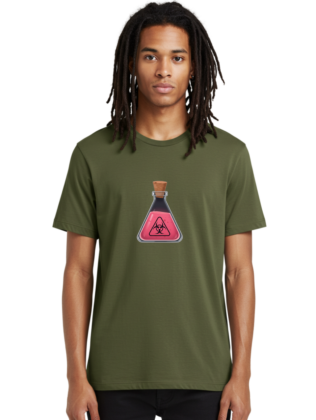Biohazard-Flask Men'S Graphic Tee, 100% Cotton, Comfortable Casual Summer Wear, Machine Washable, Vintage Camera, Old Camera, Antique Camera, Black Camera, Classic Photography, Photography Equipment, Nostalgic Device, Film Camera, Camera Art Baf696