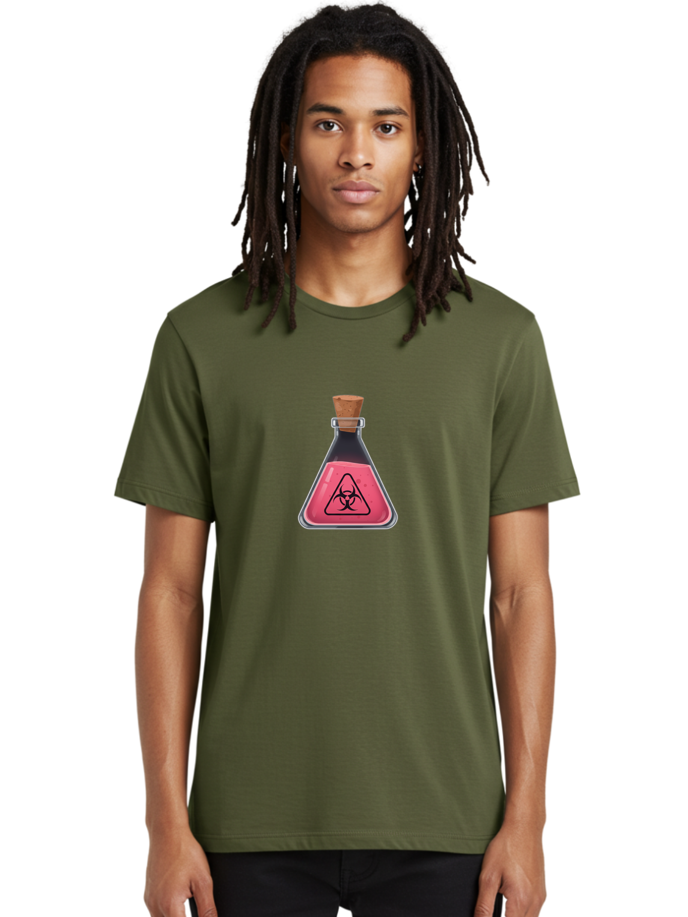 Biohazard-Flask Men'S Graphic Tee, 100% Cotton, Comfortable Casual Summer Wear, Machine Washable, Vintage Camera, Old Camera, Antique Camera, Black Camera, Classic Photography, Photography Equipment, Nostalgic Device, Film Camera, Camera Art Baf696