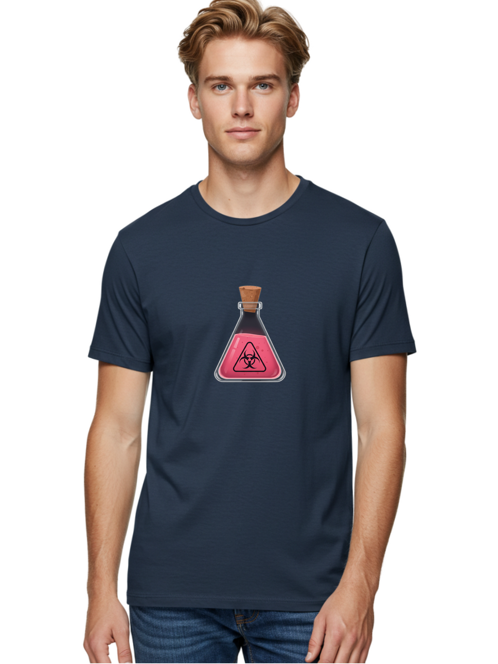 Biohazard-Flask Men'S Graphic Tee, 100% Cotton, Comfortable Casual Summer Wear, Machine Washable, Vintage Camera, Old Camera, Antique Camera, Black Camera, Classic Photography, Photography Equipment, Nostalgic Device, Film Camera, Camera Art Baf696