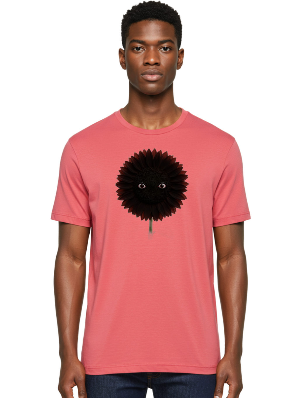 Black-Flower Men'S Graphic Tee, 100% Cotton, Comfortable Casual Summer Wear, Machine Washable, Vintage Camera, Old Camera, Antique Camera, Black Camera, Classic Photography, Photography Equipment, Nostalgic Device, Film Camera, Camera Art Baf697