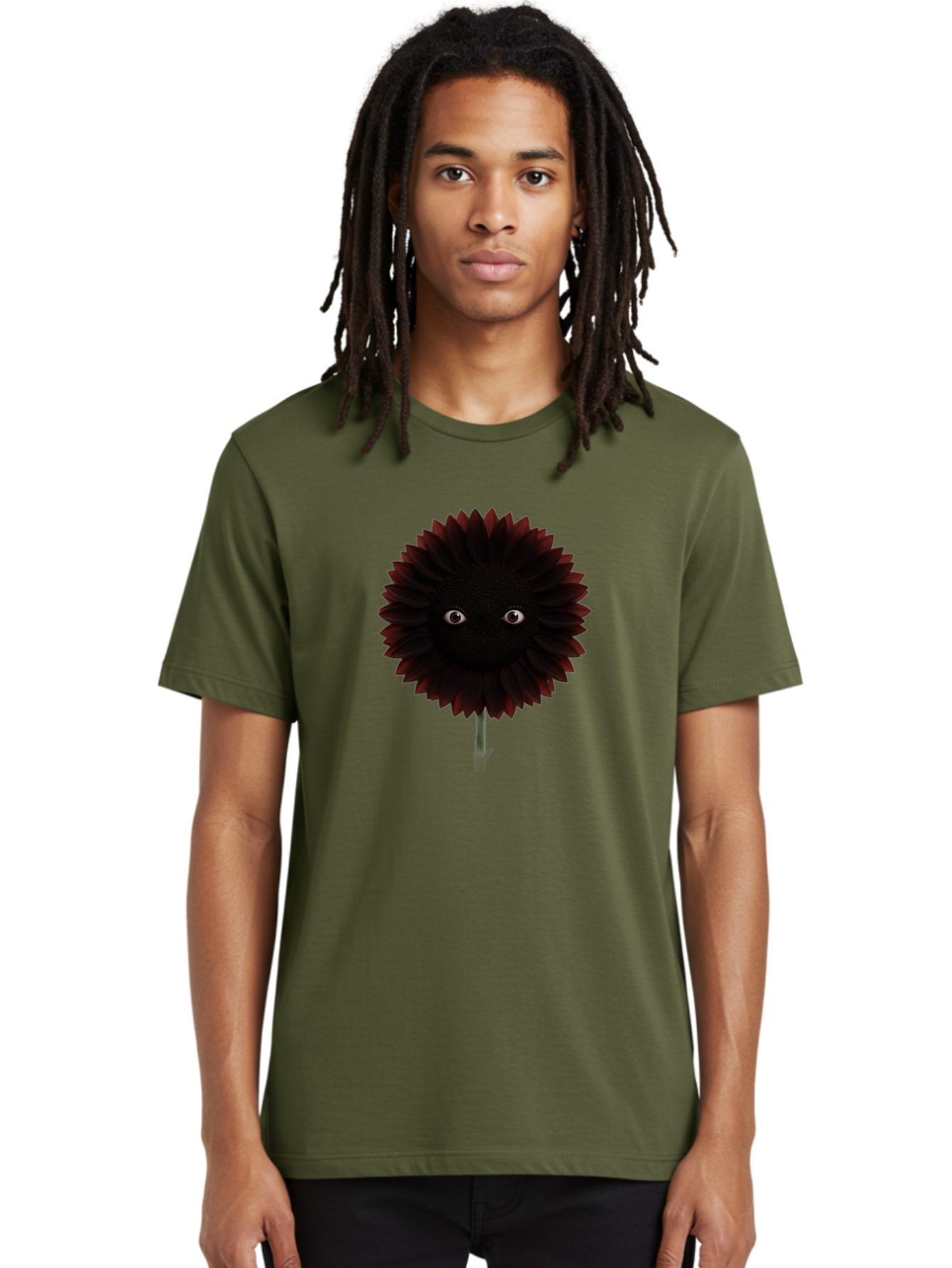 Black-Flower Men'S Graphic Tee, 100% Cotton, Comfortable Casual Summer Wear, Machine Washable, Vintage Camera, Old Camera, Antique Camera, Black Camera, Classic Photography, Photography Equipment, Nostalgic Device, Film Camera, Camera Art Baf697