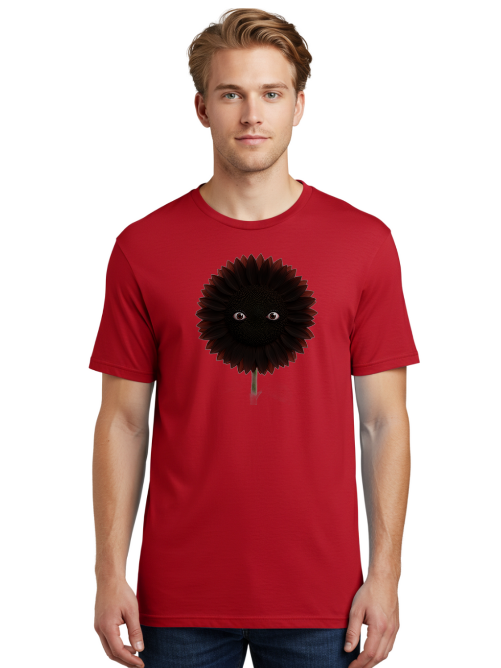 Black-Flower Men'S Graphic Tee, 100% Cotton, Comfortable Casual Summer Wear, Machine Washable, Vintage Camera, Old Camera, Antique Camera, Black Camera, Classic Photography, Photography Equipment, Nostalgic Device, Film Camera, Camera Art Baf697