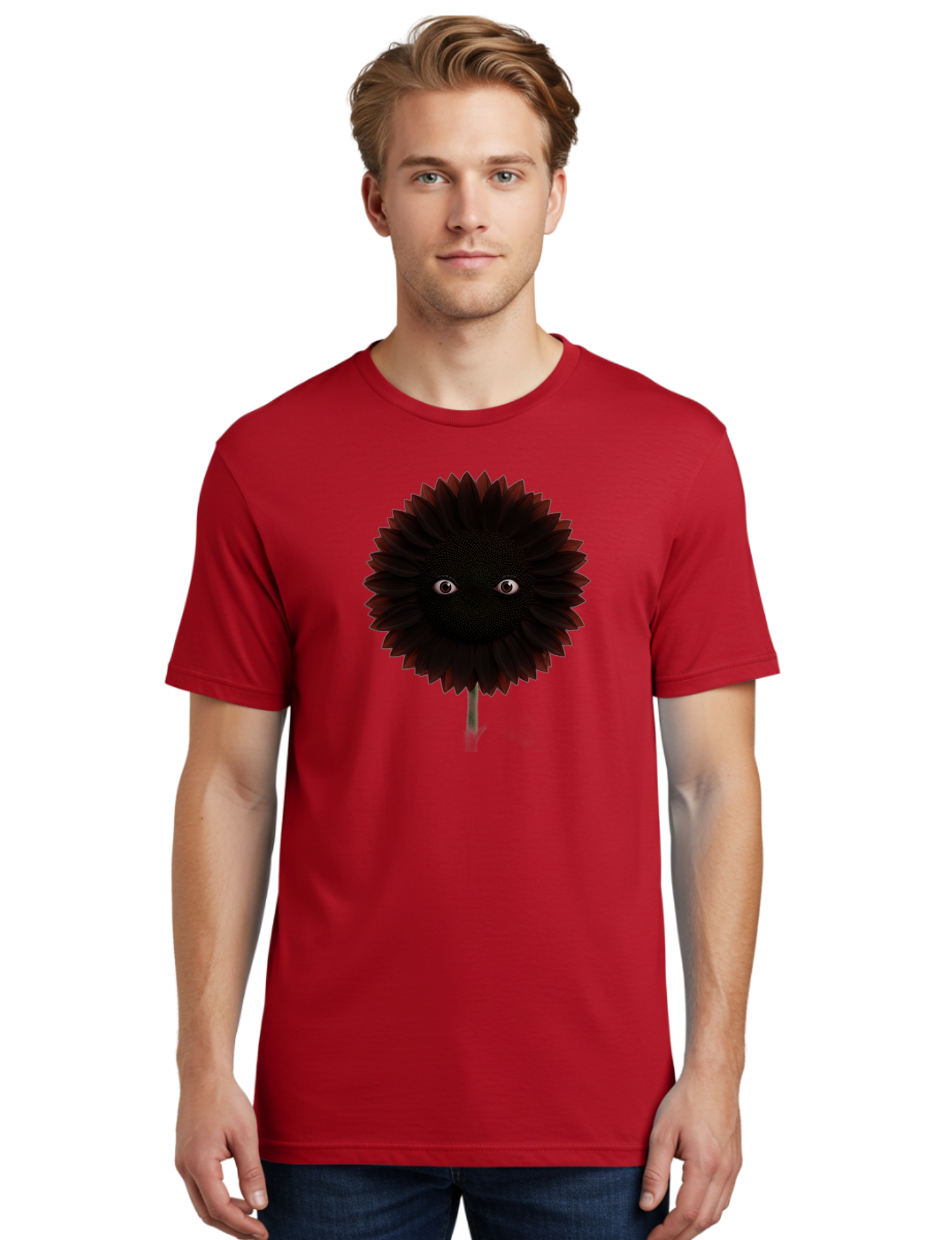 Black-Flower Men'S Graphic Tee, 100% Cotton, Comfortable Casual Summer Wear, Machine Washable, Vintage Camera, Old Camera, Antique Camera, Black Camera, Classic Photography, Photography Equipment, Nostalgic Device, Film Camera, Camera Art Baf697