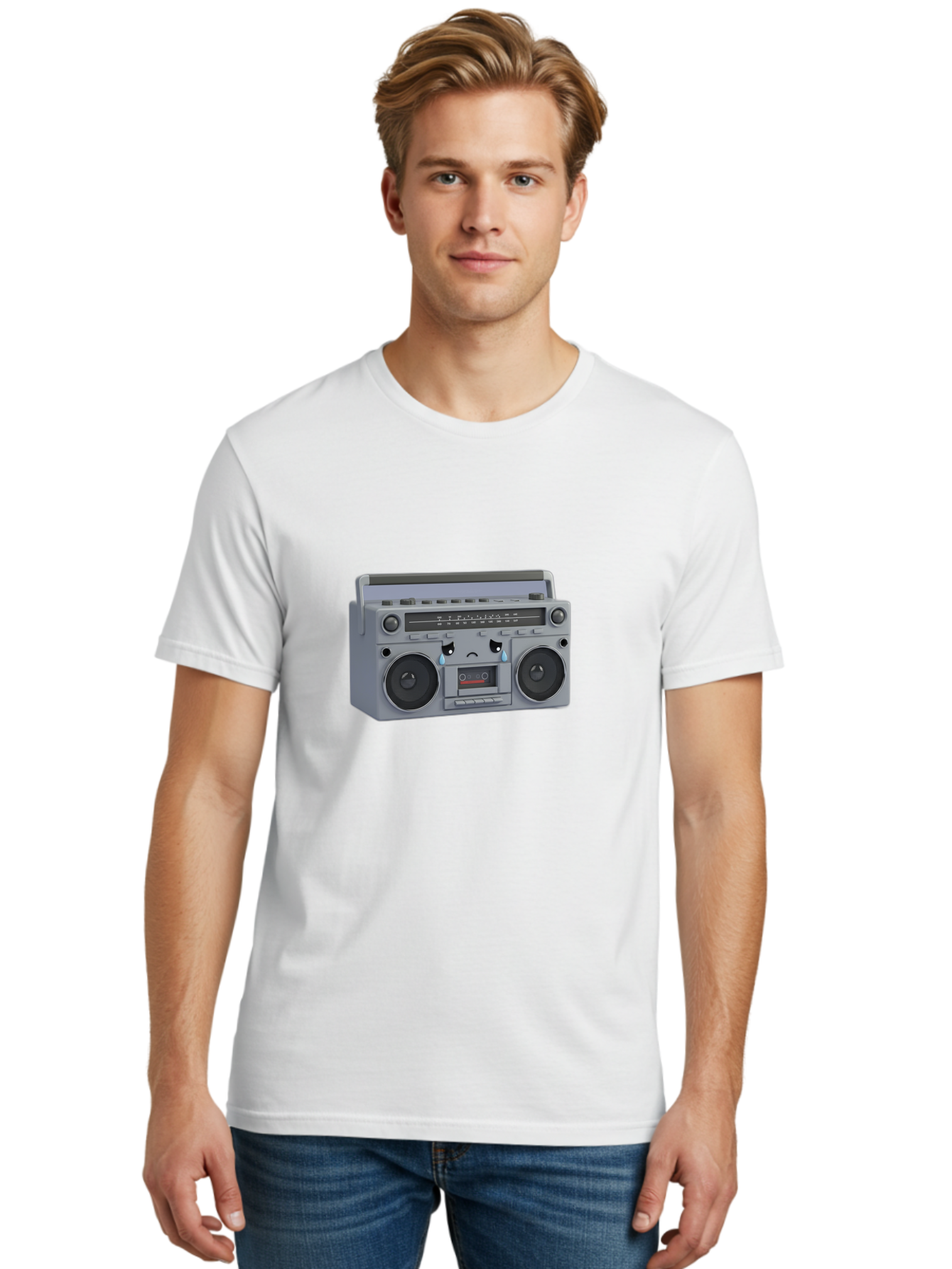 Boombox-1 Men'S Graphic Tee, 100% Cotton, Comfortable Casual Summer Wear, Machine Washable, Vintage Camera, Old Camera, Antique Camera, Black Camera, Classic Photography, Photography Equipment, Nostalgic Device, Film Camera, Camera Art Baf698