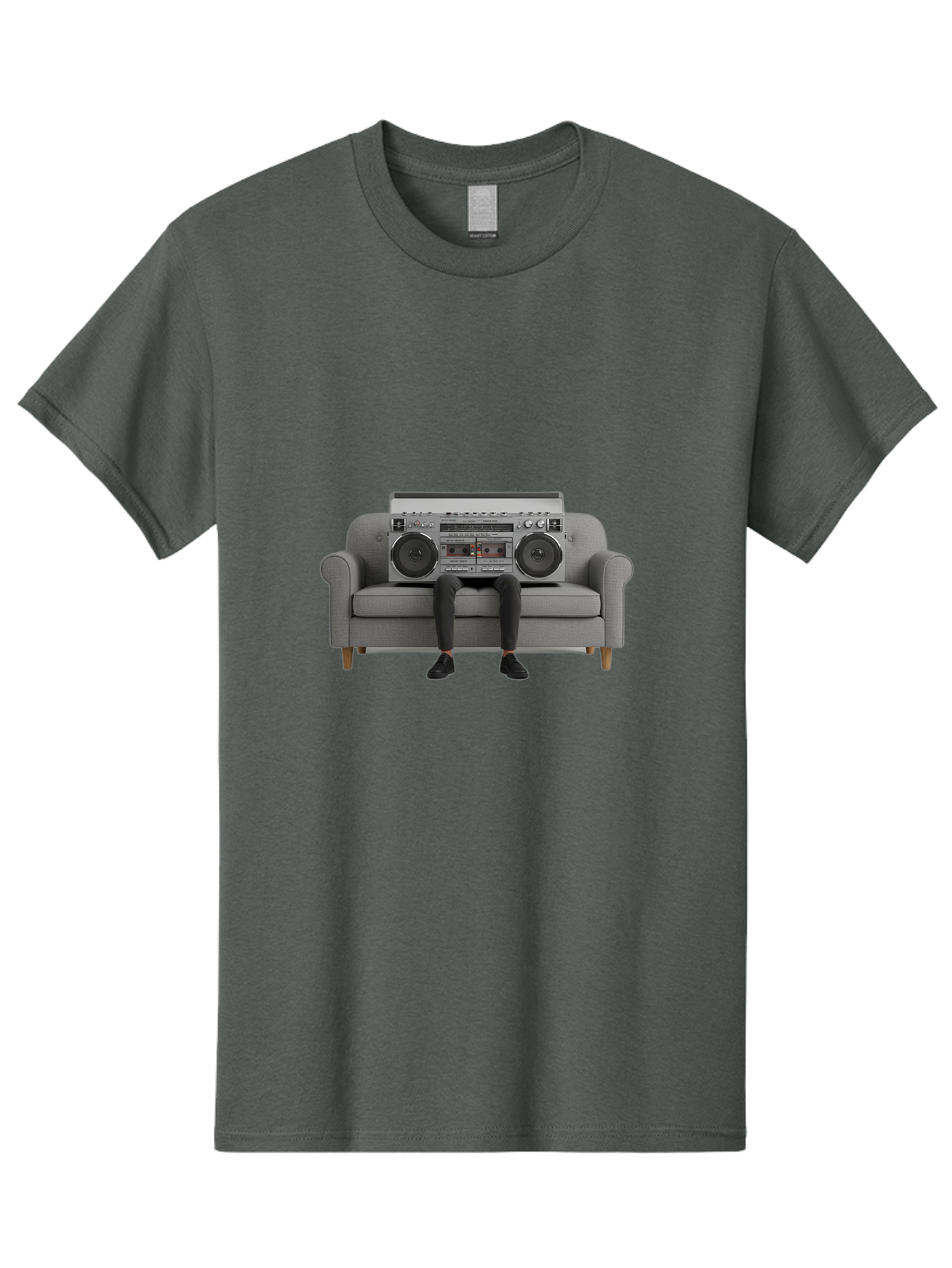 Boombox-Person Men'S Graphic Tee, 100% Cotton, Comfortable Casual Summer Wear, Machine Washable, Vintage Camera, Old Camera, Antique Camera, Black Camera, Classic Photography, Photography Equipment, Nostalgic Device, Film Camera, Camera Art Baf701