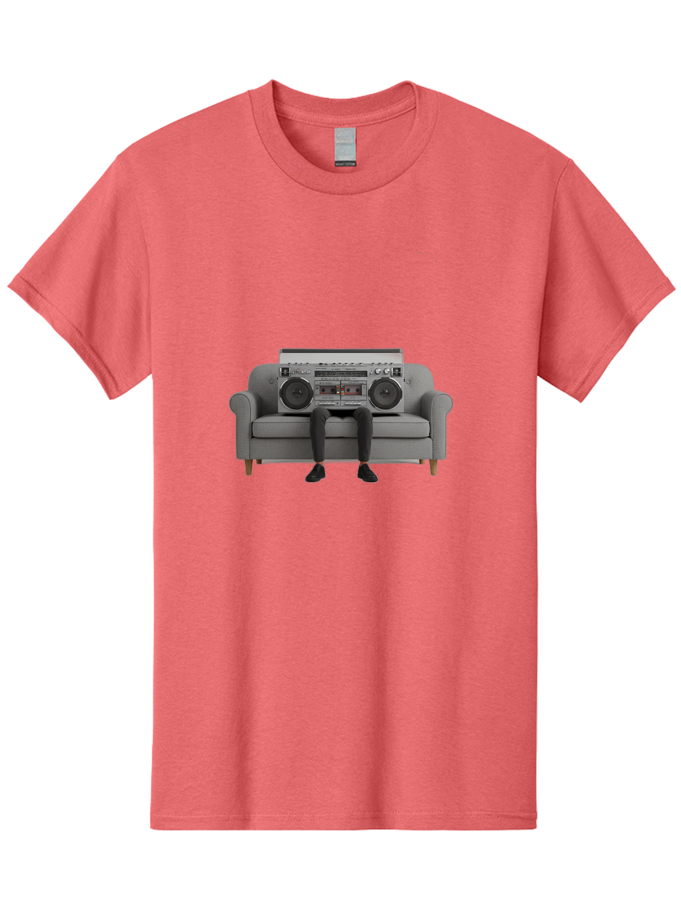 Boombox-Person Men'S Graphic Tee, 100% Cotton, Comfortable Casual Summer Wear, Machine Washable, Vintage Camera, Old Camera, Antique Camera, Black Camera, Classic Photography, Photography Equipment, Nostalgic Device, Film Camera, Camera Art Baf701