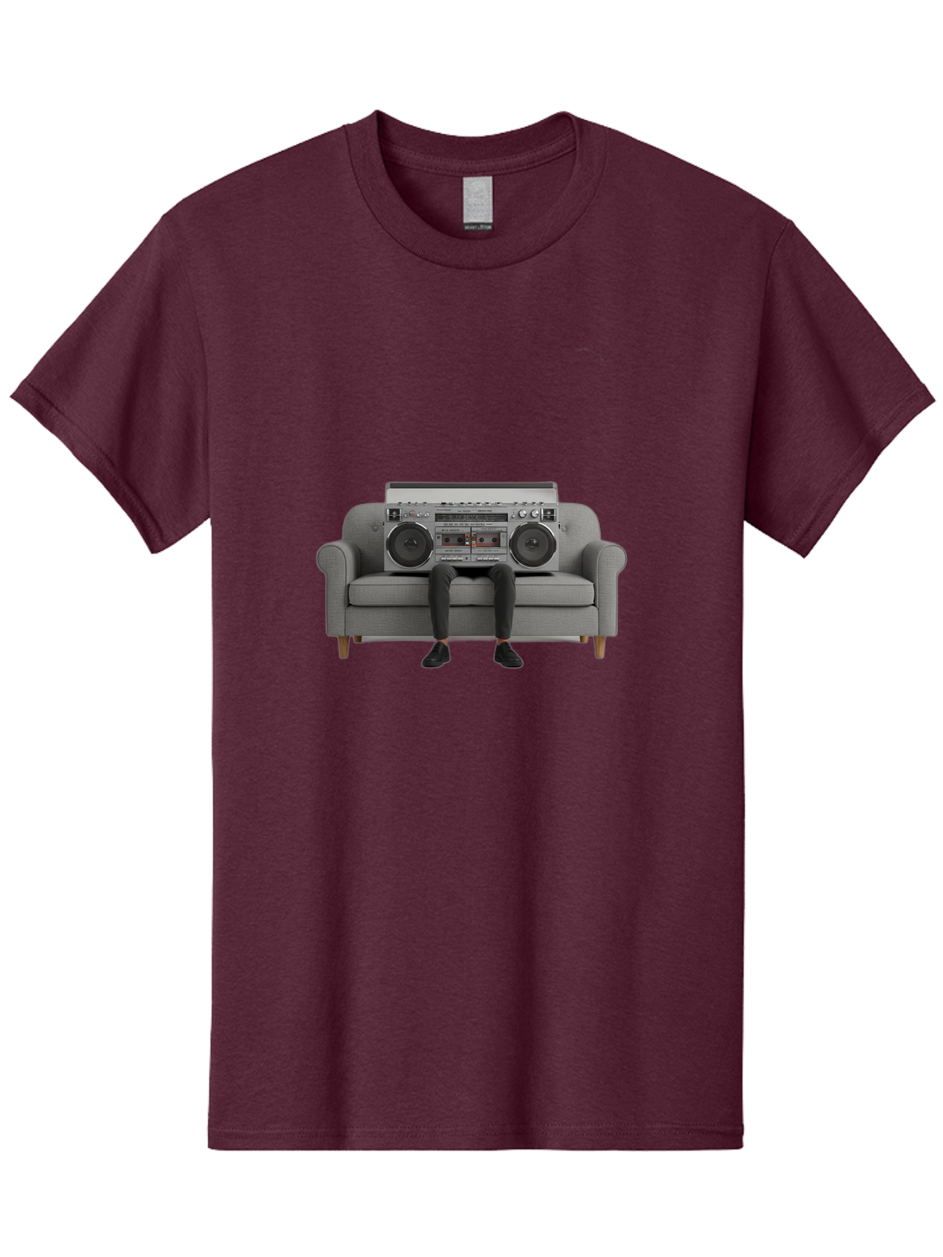 Boombox-Person Men'S Graphic Tee, 100% Cotton, Comfortable Casual Summer Wear, Machine Washable, Vintage Camera, Old Camera, Antique Camera, Black Camera, Classic Photography, Photography Equipment, Nostalgic Device, Film Camera, Camera Art Baf701