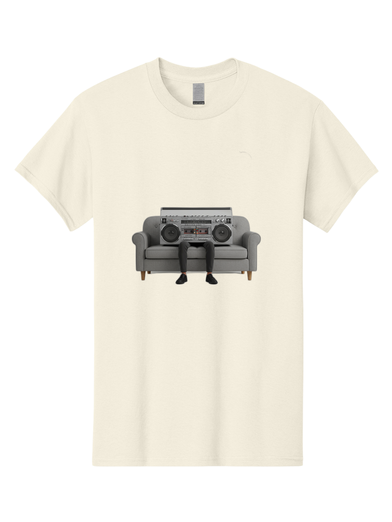 Boombox-Person Men'S Graphic Tee, 100% Cotton, Comfortable Casual Summer Wear, Machine Washable, Vintage Camera, Old Camera, Antique Camera, Black Camera, Classic Photography, Photography Equipment, Nostalgic Device, Film Camera, Camera Art Baf701