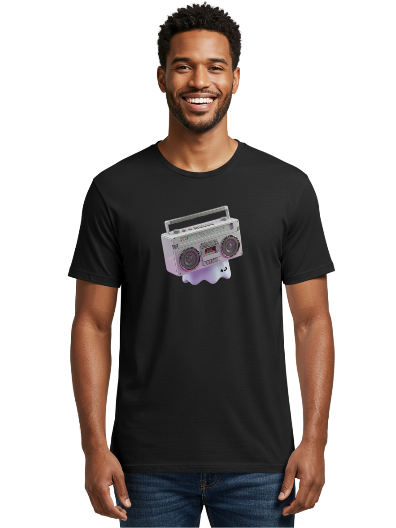 Boombox Men'S Graphic Tee, 100% Cotton, Comfortable Casual Summer Wear, Machine Washable, Vintage Camera, Old Camera, Antique Camera, Black Camera, Classic Photography, Photography Equipment, Nostalgic Device, Film Camera, Camera Art Baf704