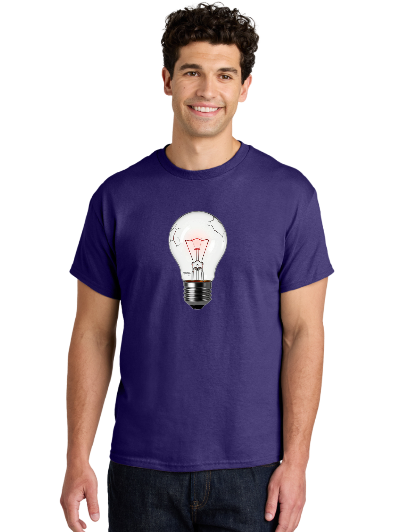 Broken-Light-Bulb-1 Men'S Graphic Tee, 100% Cotton, Comfortable Casual Summer Wear, Machine Washable, Vintage Camera, Old Camera, Antique Camera, Black Camera, Classic Photography, Photography Equipment, Nostalgic Device, Film Camera, Baf707