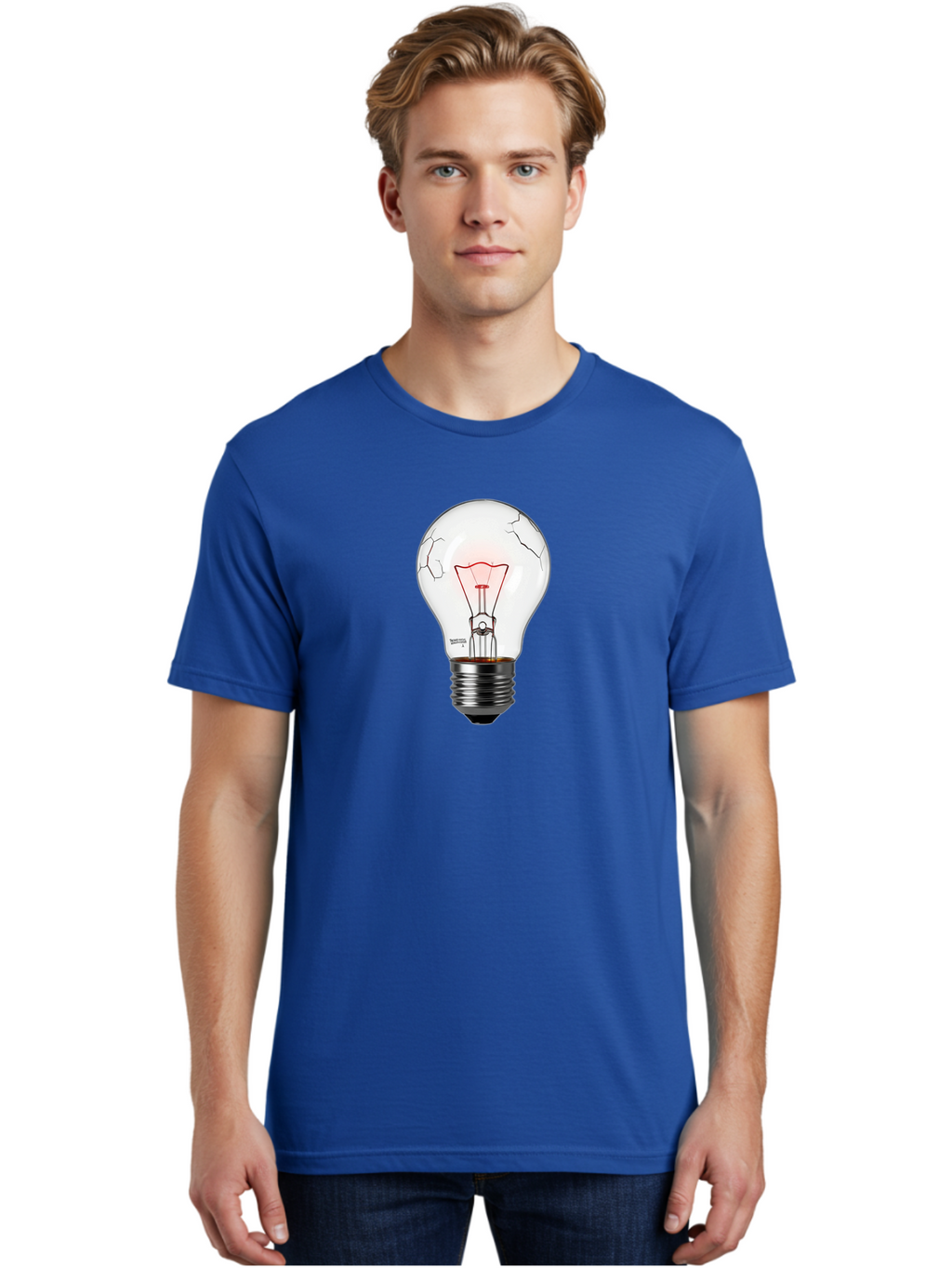 Broken-Light-Bulb-1 Men'S Graphic Tee, 100% Cotton, Comfortable Casual Summer Wear, Machine Washable, Vintage Camera, Old Camera, Antique Camera, Black Camera, Classic Photography, Photography Equipment, Nostalgic Device, Film Camera, Baf707