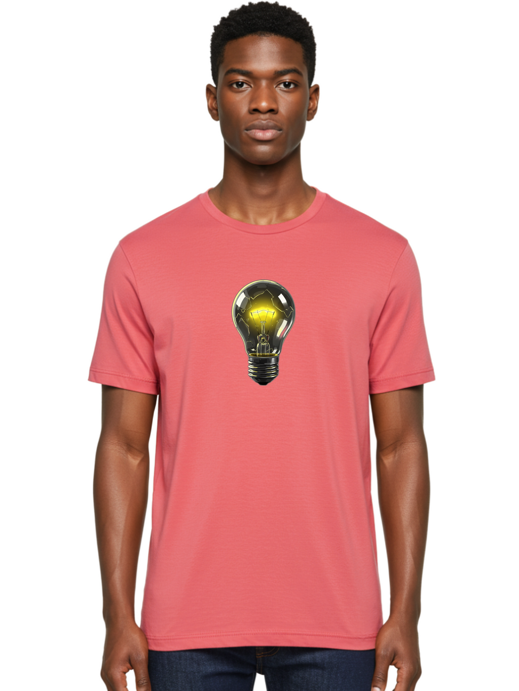 Broken-Light-Bulb-2 Men'S Graphic Tee, 100% Cotton, Comfortable Casual Summer Wear, Machine Washable, Vintage Camera, Old Camera, Antique Camera, Black Camera, Classic Photography, Photography Equipment, Nostalgic Device, Film Camera, Baf708