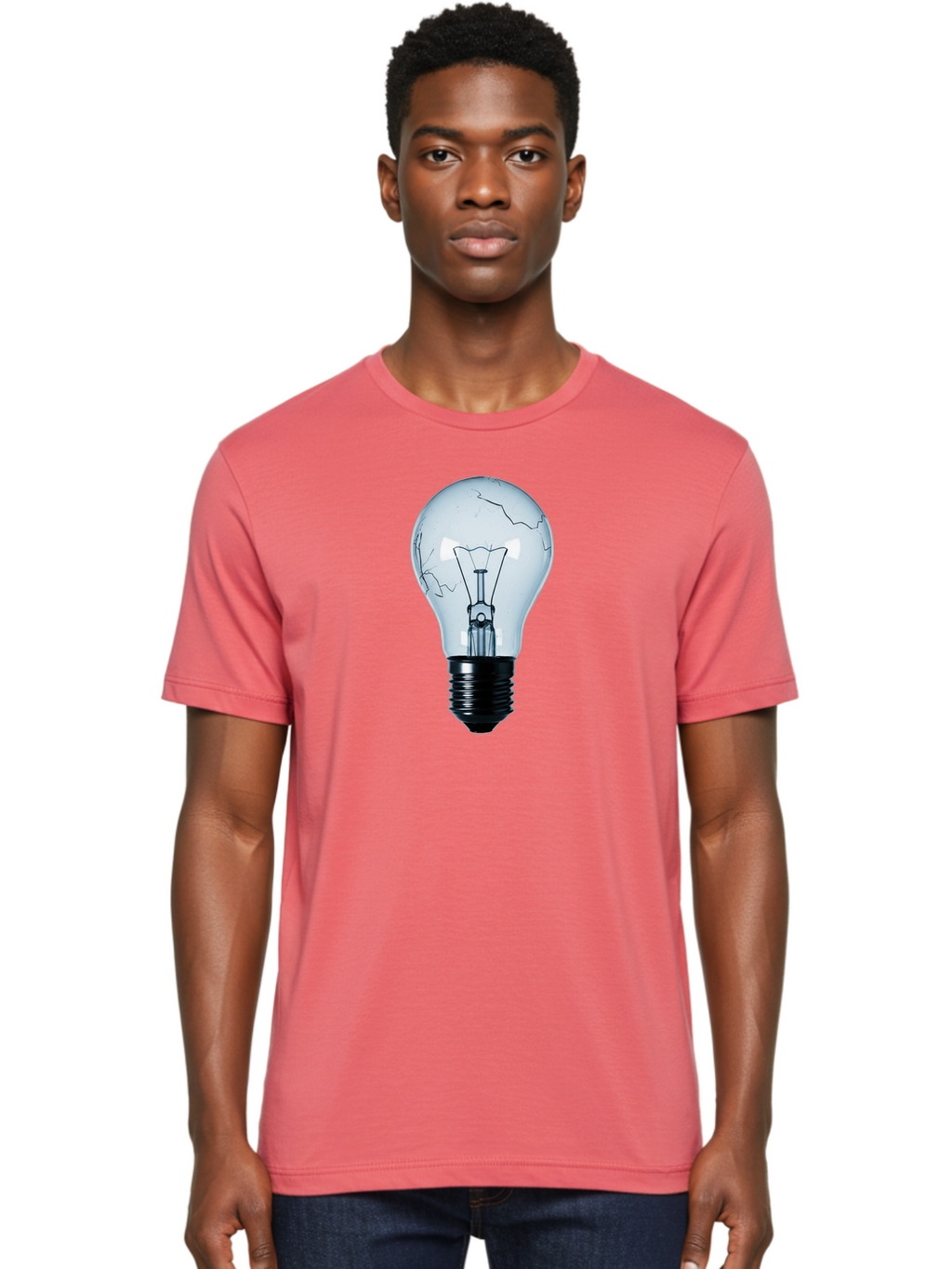 Broken-Light-Bulb-3 Men'S Graphic Tee, 100% Cotton, Comfortable Casual Summer Wear, Machine Washable, Vintage Camera, Old Camera, Antique Camera, Black Camera, Classic Photography, Photography Equipment, Nostalgic Device, Film Camera, Baf709