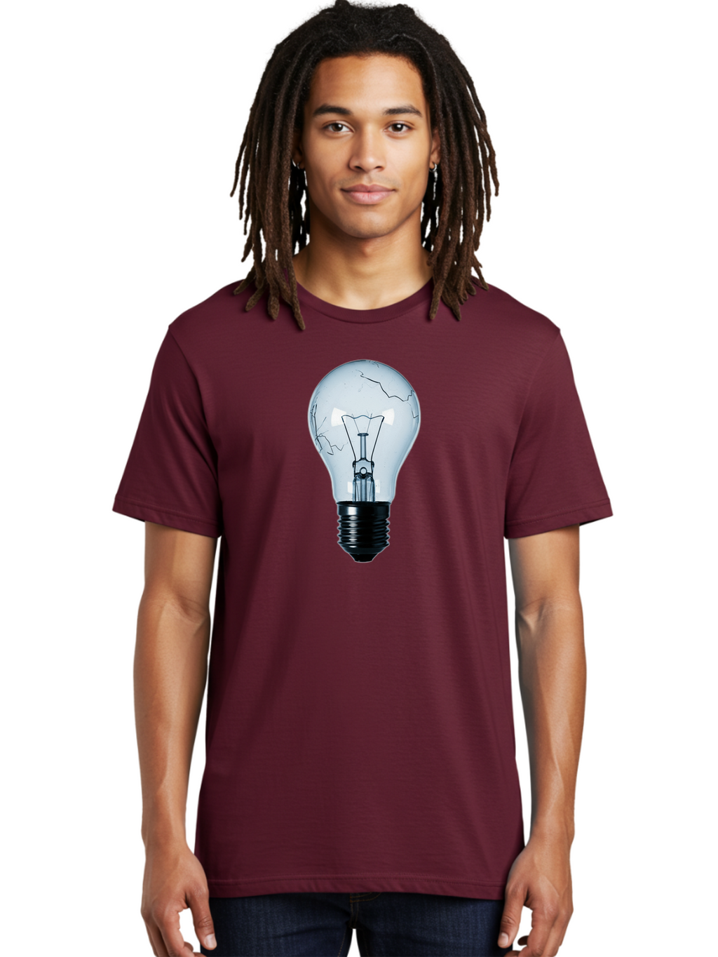 Broken-Light-Bulb-3 Men'S Graphic Tee, 100% Cotton, Comfortable Casual Summer Wear, Machine Washable, Vintage Camera, Old Camera, Antique Camera, Black Camera, Classic Photography, Photography Equipment, Nostalgic Device, Film Camera, Baf709