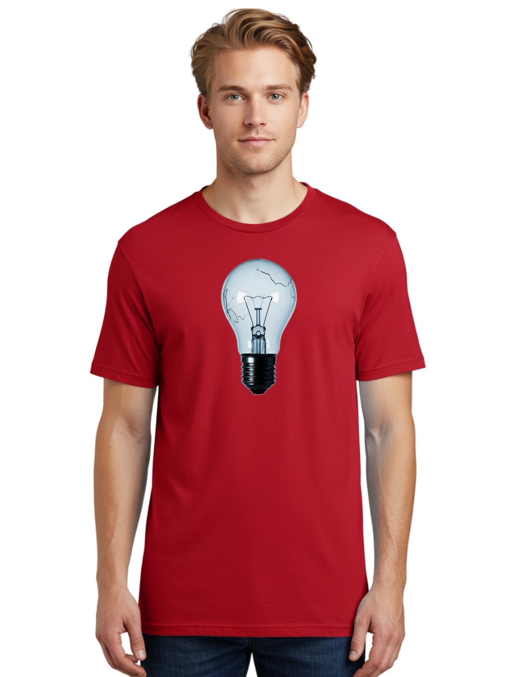 Broken-Light-Bulb-3 Men'S Graphic Tee, 100% Cotton, Comfortable Casual Summer Wear, Machine Washable, Vintage Camera, Old Camera, Antique Camera, Black Camera, Classic Photography, Photography Equipment, Nostalgic Device, Film Camera, Baf709