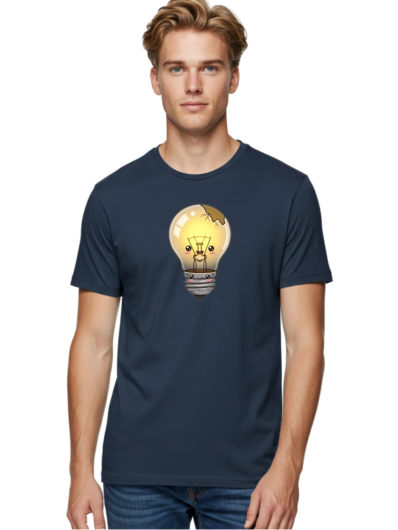 Broken-Light-Bulb Men'S Graphic Tee, 100% Cotton, Comfortable Casual Summer Wear, Machine Washable, Vintage Camera, Old Camera, Antique Camera, Black Camera, Classic Photography, Photography Equipment, Nostalgic Device, Film Camera, Camera Art Baf710