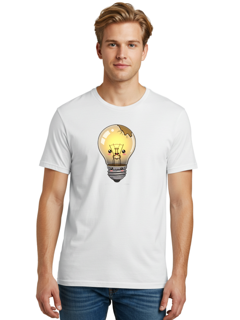 Broken-Light-Bulb Men'S Graphic Tee, 100% Cotton, Comfortable Casual Summer Wear, Machine Washable, Vintage Camera, Old Camera, Antique Camera, Black Camera, Classic Photography, Photography Equipment, Nostalgic Device, Film Camera, Camera Art Baf710