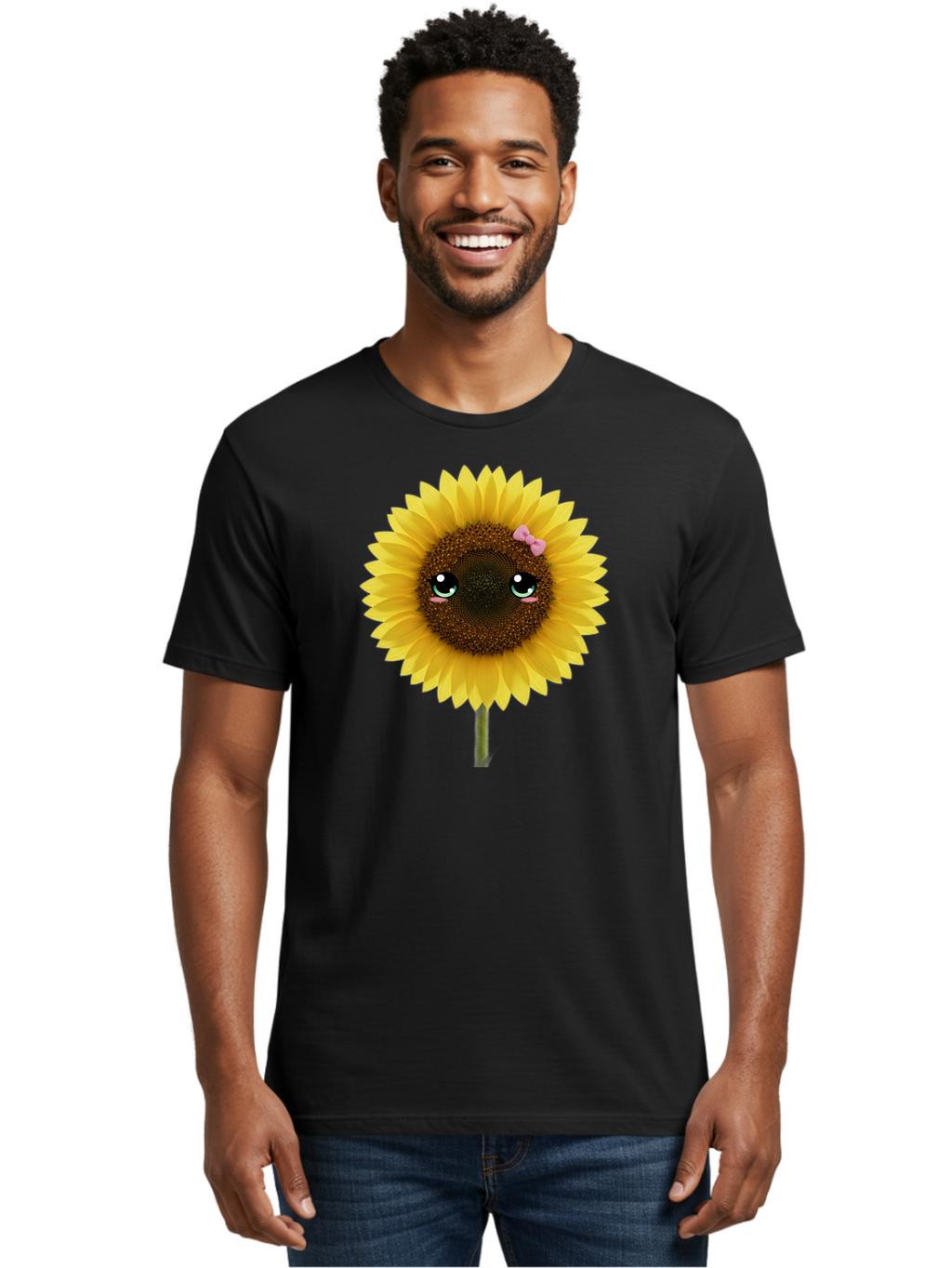 Cartoon-Sunflower Men'S Graphic Tee, 100% Cotton, Comfortable Casual Summer Wear, Machine Washable, Vintage Camera, Old Camera, Antique Camera, Black Camera, Classic Photography, Photography Equipment, Nostalgic Device, Film Camera, Camera Art Baf711