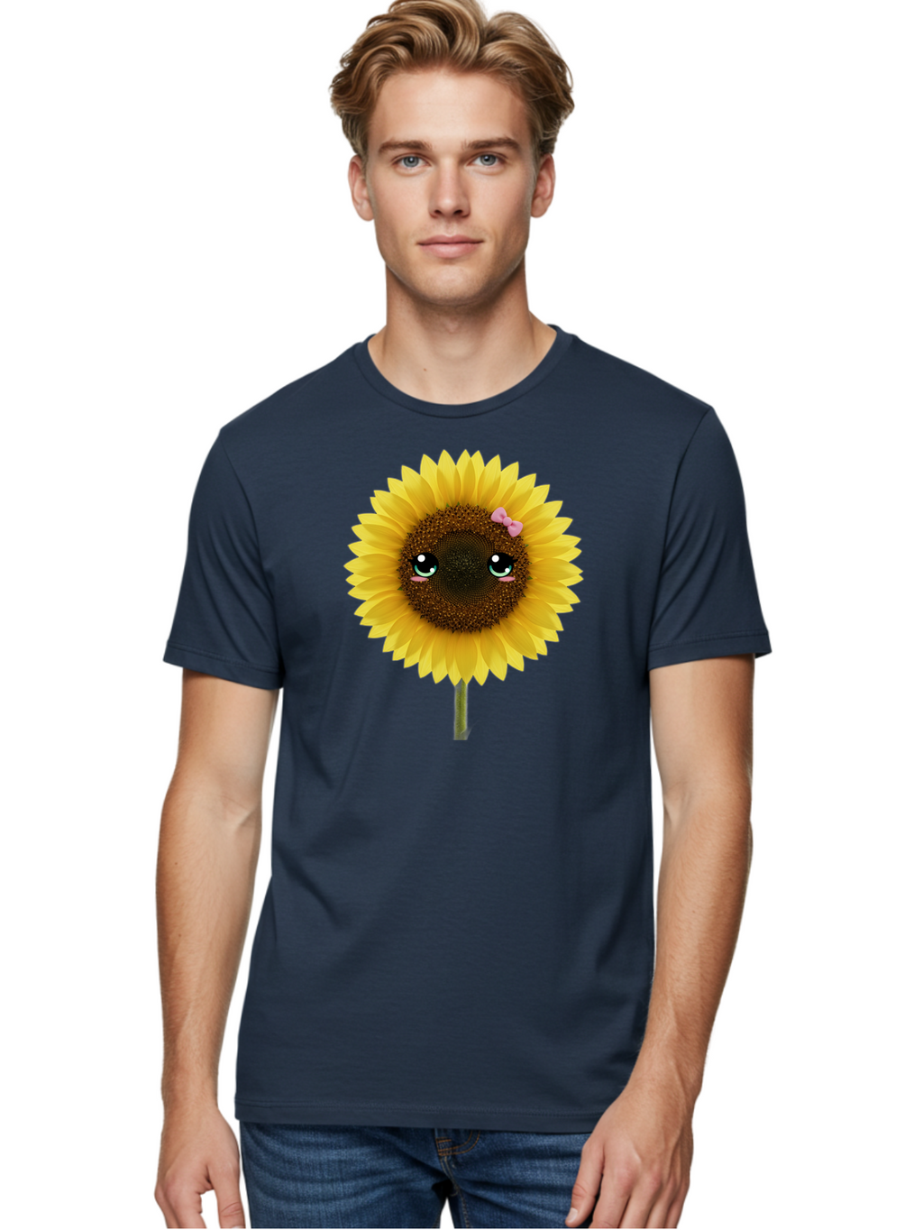 Cartoon-Sunflower Men'S Graphic Tee, 100% Cotton, Comfortable Casual Summer Wear, Machine Washable, Vintage Camera, Old Camera, Antique Camera, Black Camera, Classic Photography, Photography Equipment, Nostalgic Device, Film Camera, Camera Art Baf711