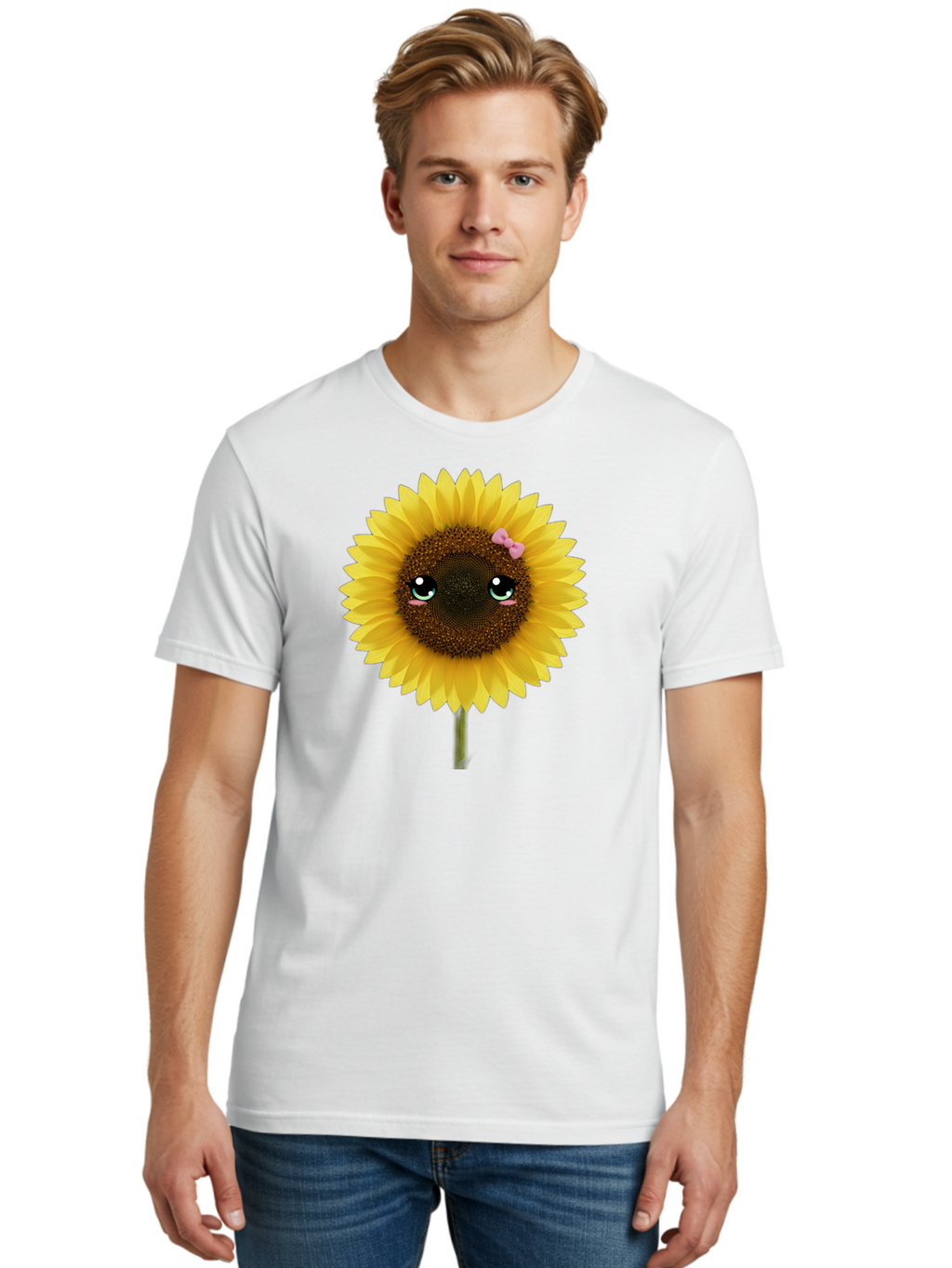 Cartoon-Sunflower Men'S Graphic Tee, 100% Cotton, Comfortable Casual Summer Wear, Machine Washable, Vintage Camera, Old Camera, Antique Camera, Black Camera, Classic Photography, Photography Equipment, Nostalgic Device, Film Camera, Camera Art Baf711