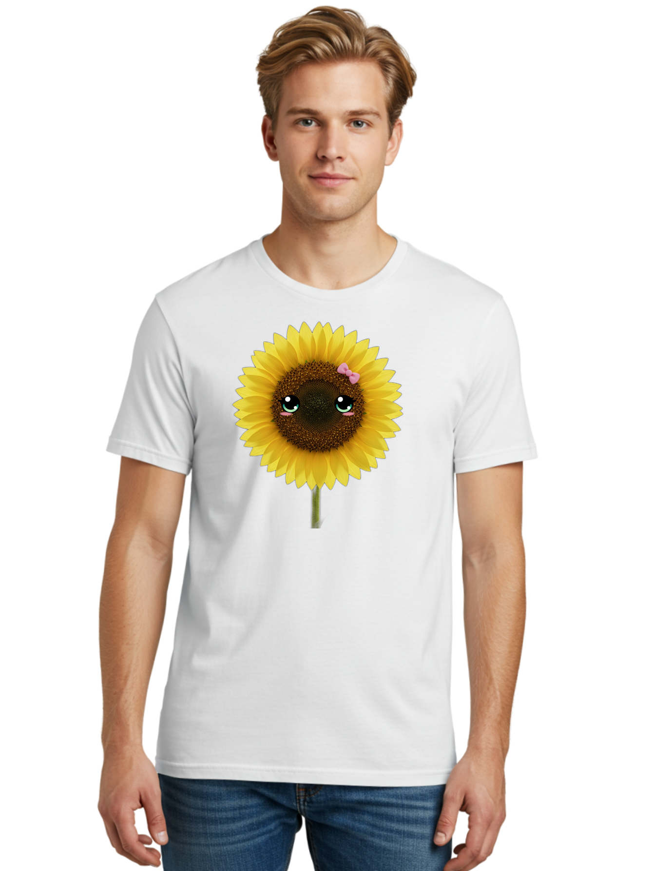 Cartoon-Sunflower Men'S Graphic Tee, 100% Cotton, Comfortable Casual Summer Wear, Machine Washable, Vintage Camera, Old Camera, Antique Camera, Black Camera, Classic Photography, Photography Equipment, Nostalgic Device, Film Camera, Camera Art Baf711