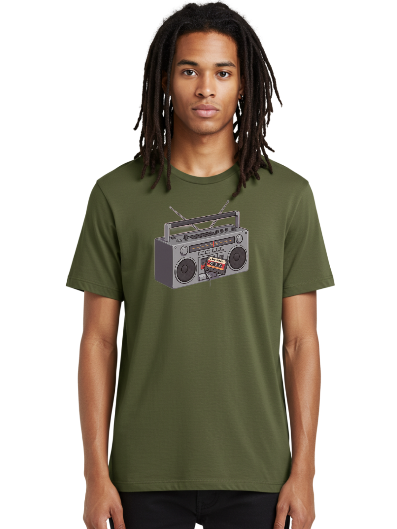 Cassette-Boombox Men'S Graphic Tee, 100% Cotton, Comfortable Casual Summer Wear, Machine Washable, Vintage Camera, Old Camera, Antique Camera, Black Camera, Classic Photography, Photography Equipment, Nostalgic Device, Film Camera, Camera Art Baf712