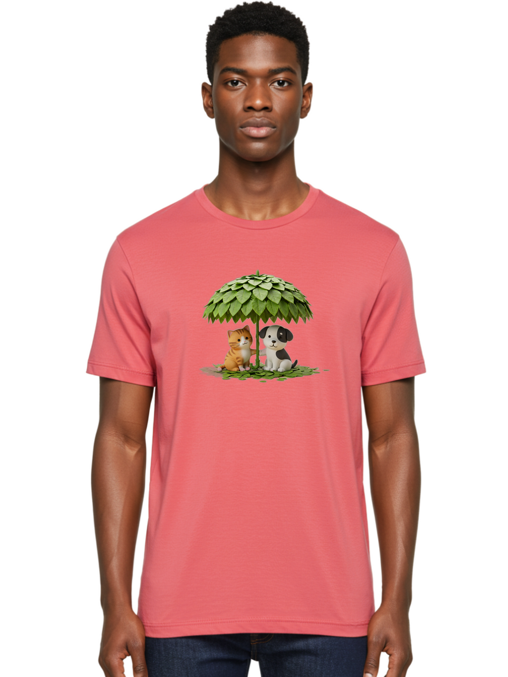 Cat-And-Dog-Under-Parasol Men'S Graphic Tee, 100% Cotton, Comfortable Casual Summer Wear, Machine Washable, Vintage Camera, Old Camera, Antique Camera, Black Camera, Classic Photography, Photography Equipment, Nostalgic Device, Film Camera, Baf713