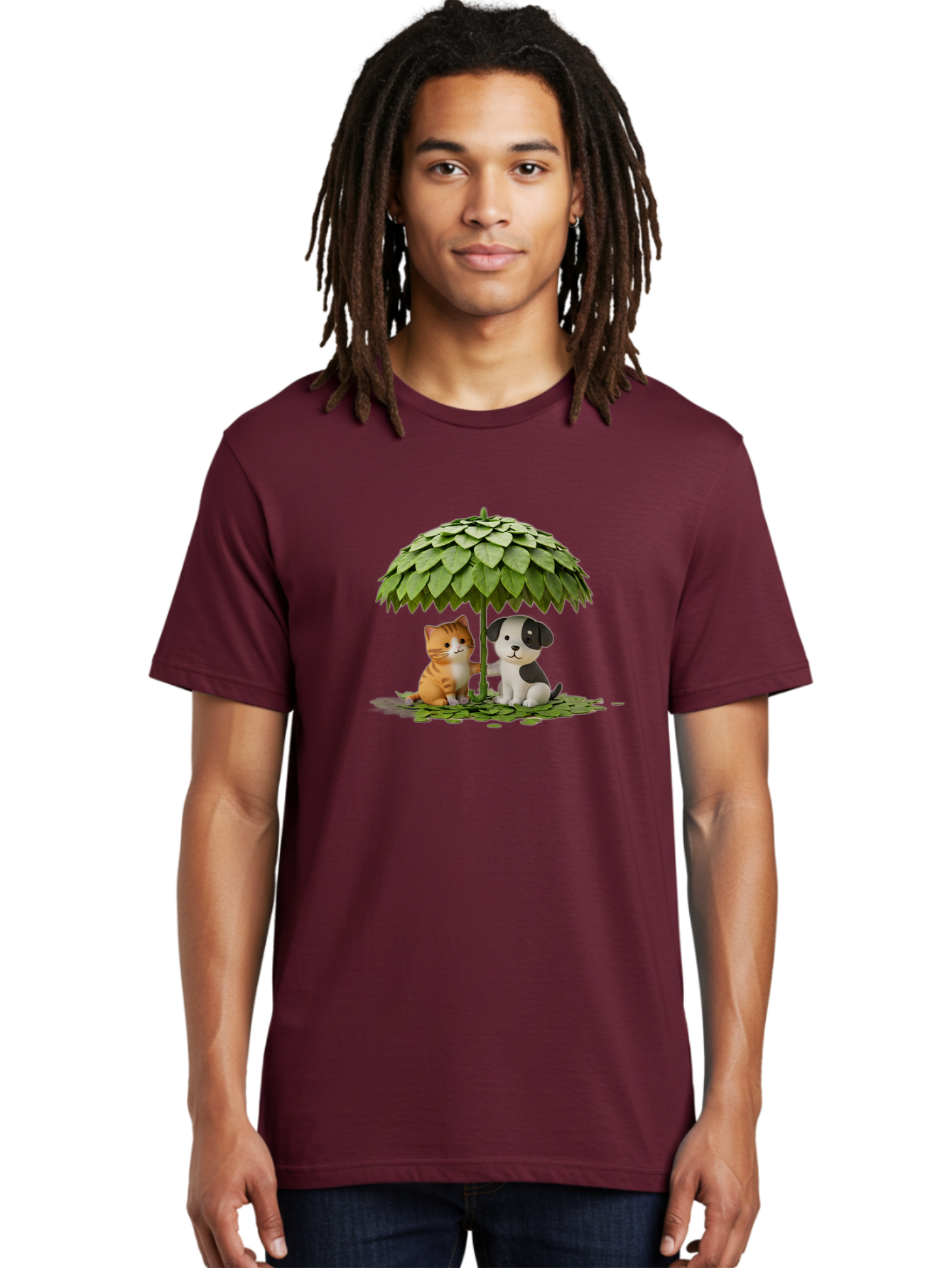 Cat-And-Dog-Under-Parasol Men'S Graphic Tee, 100% Cotton, Comfortable Casual Summer Wear, Machine Washable, Vintage Camera, Old Camera, Antique Camera, Black Camera, Classic Photography, Photography Equipment, Nostalgic Device, Film Camera, Baf713
