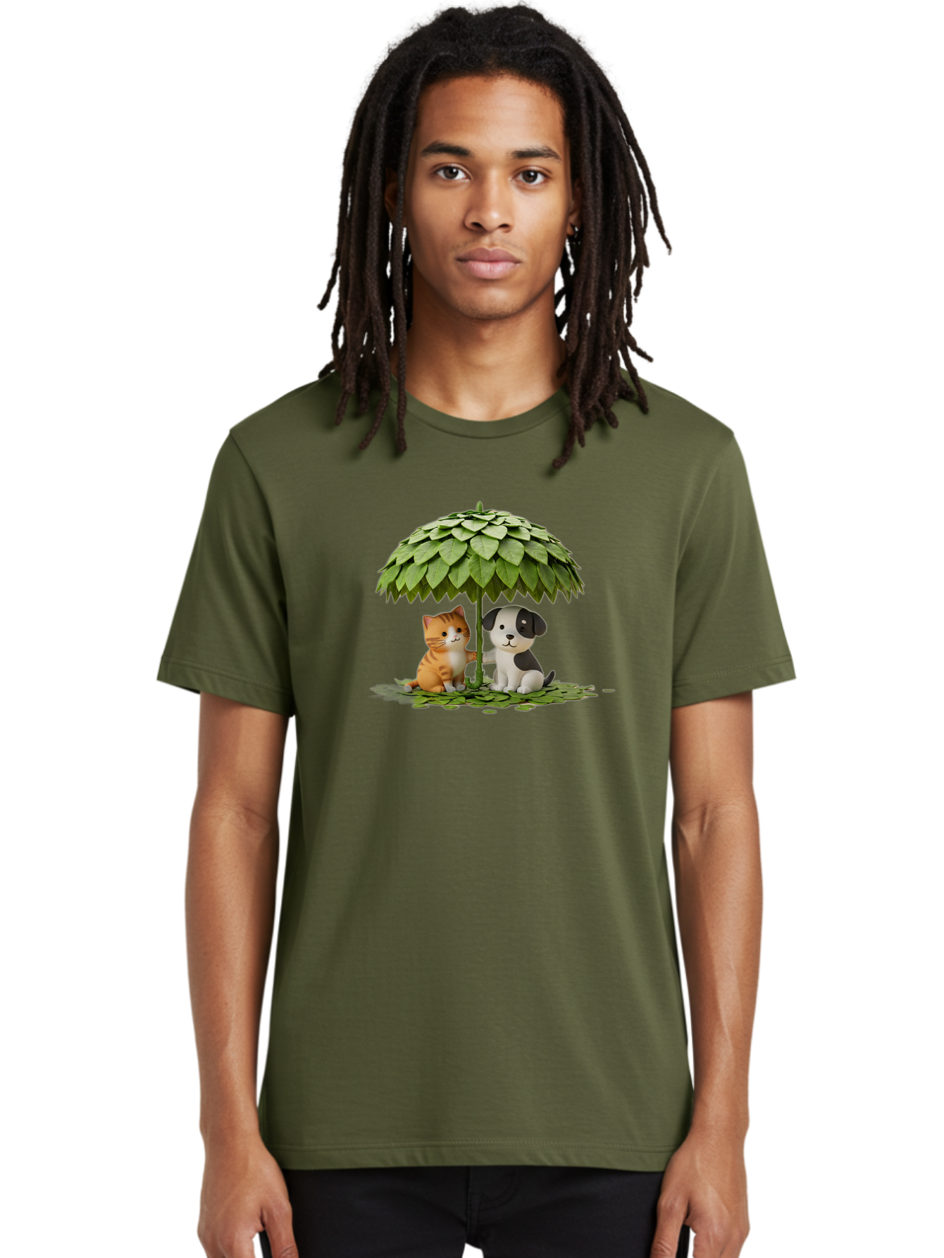 Cat-And-Dog-Under-Parasol Men'S Graphic Tee, 100% Cotton, Comfortable Casual Summer Wear, Machine Washable, Vintage Camera, Old Camera, Antique Camera, Black Camera, Classic Photography, Photography Equipment, Nostalgic Device, Film Camera, Baf713
