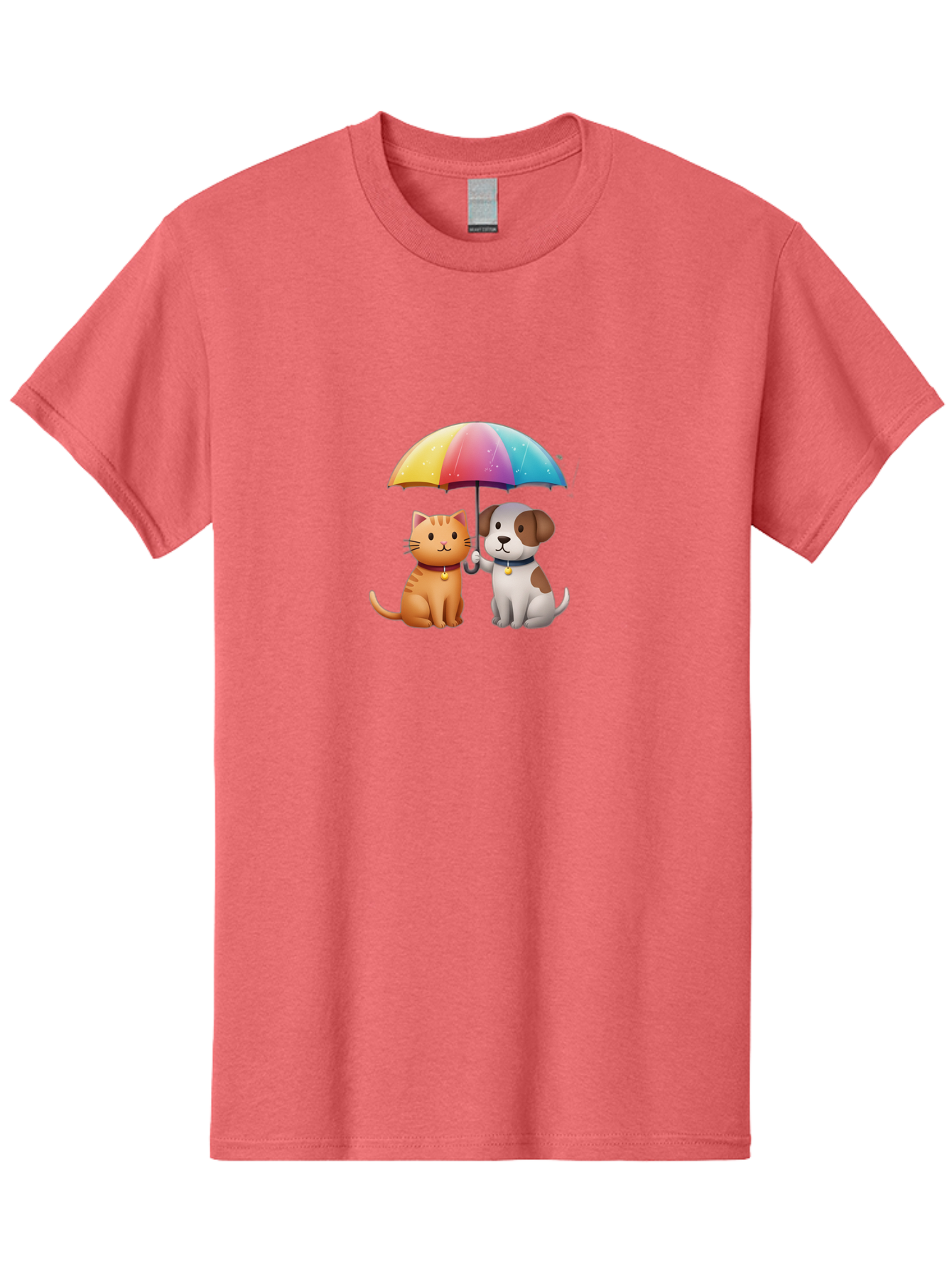 Cat-And-Dog-Under-Rainbow-Umbrella Men'S Graphic Tee, 100% Cotton, Comfortable Casual Summer Wear, Machine Washable, Vintage Camera, Old Camera, Antique Camera, Black Camera, Classic Photography, Photography Equipment, Nostalgic Device, Baf714