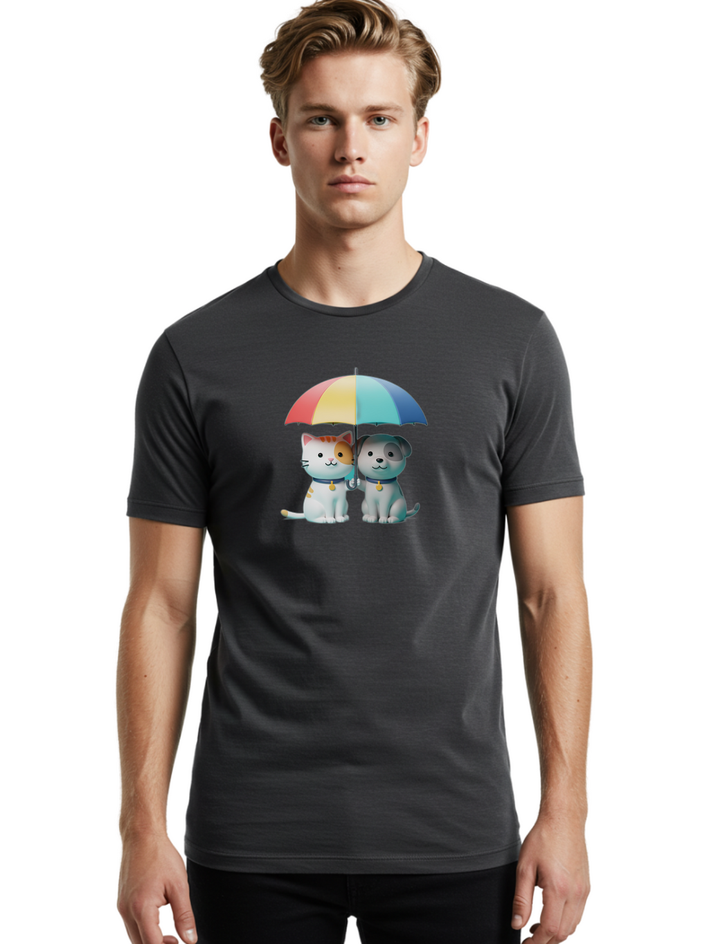 Cat-And-Dog Men'S Graphic Tee, 100% Cotton, Comfortable Casual Summer Wear, Machine Washable, Vintage Camera, Old Camera, Antique Camera, Black Camera, Classic Photography, Photography Equipment, Nostalgic Device, Film Camera, Camera Art Baf723
