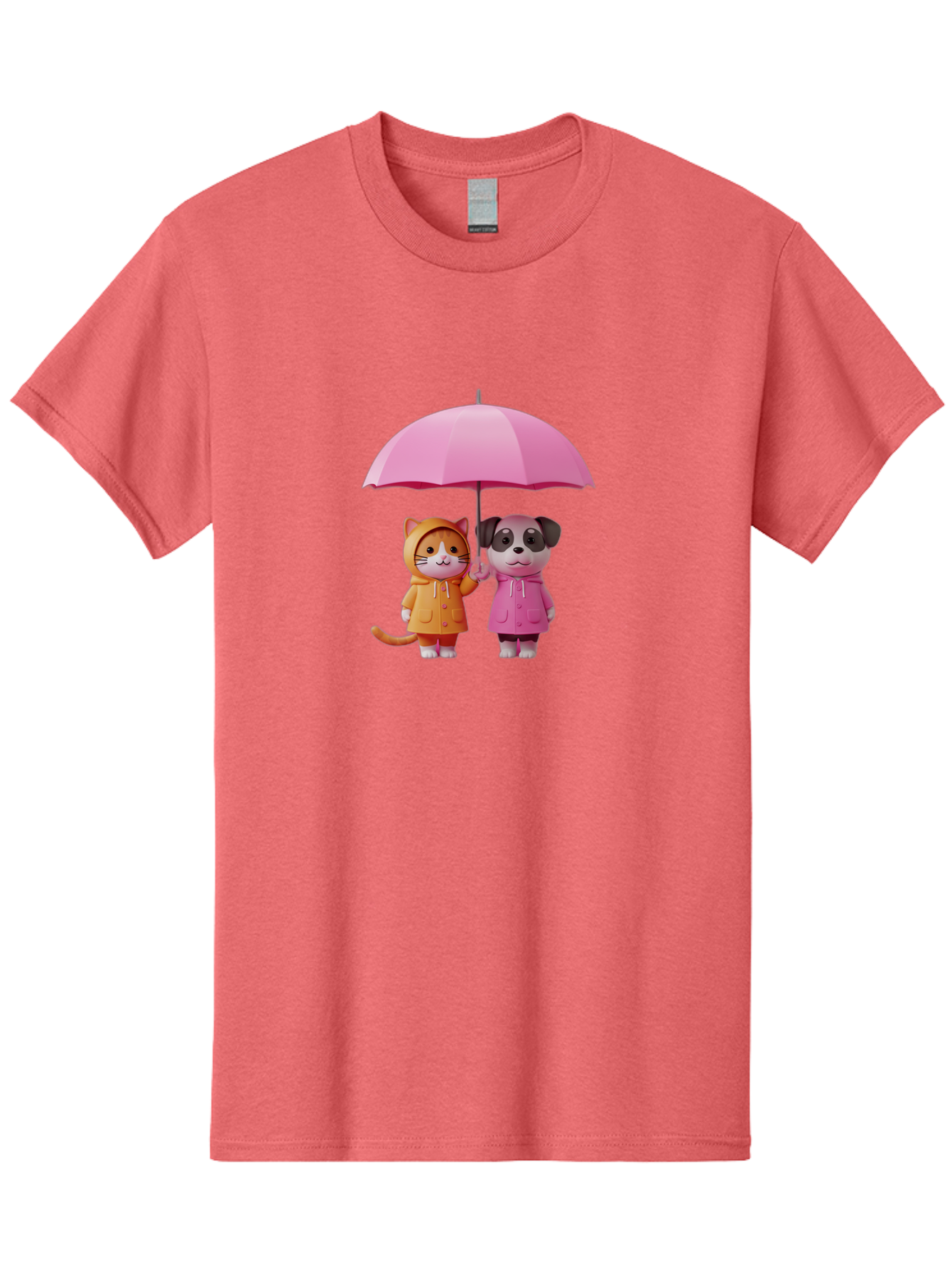 Cat-And-Pug-Under-Pink-Umbrella Men'S Graphic Tee, 100% Cotton, Comfortable Casual Summer Wear, Machine Washable, Vintage Camera, Old Camera, Antique Camera, Black Camera, Classic Photography, Photography Equipment, Nostalgic Device, Baf724