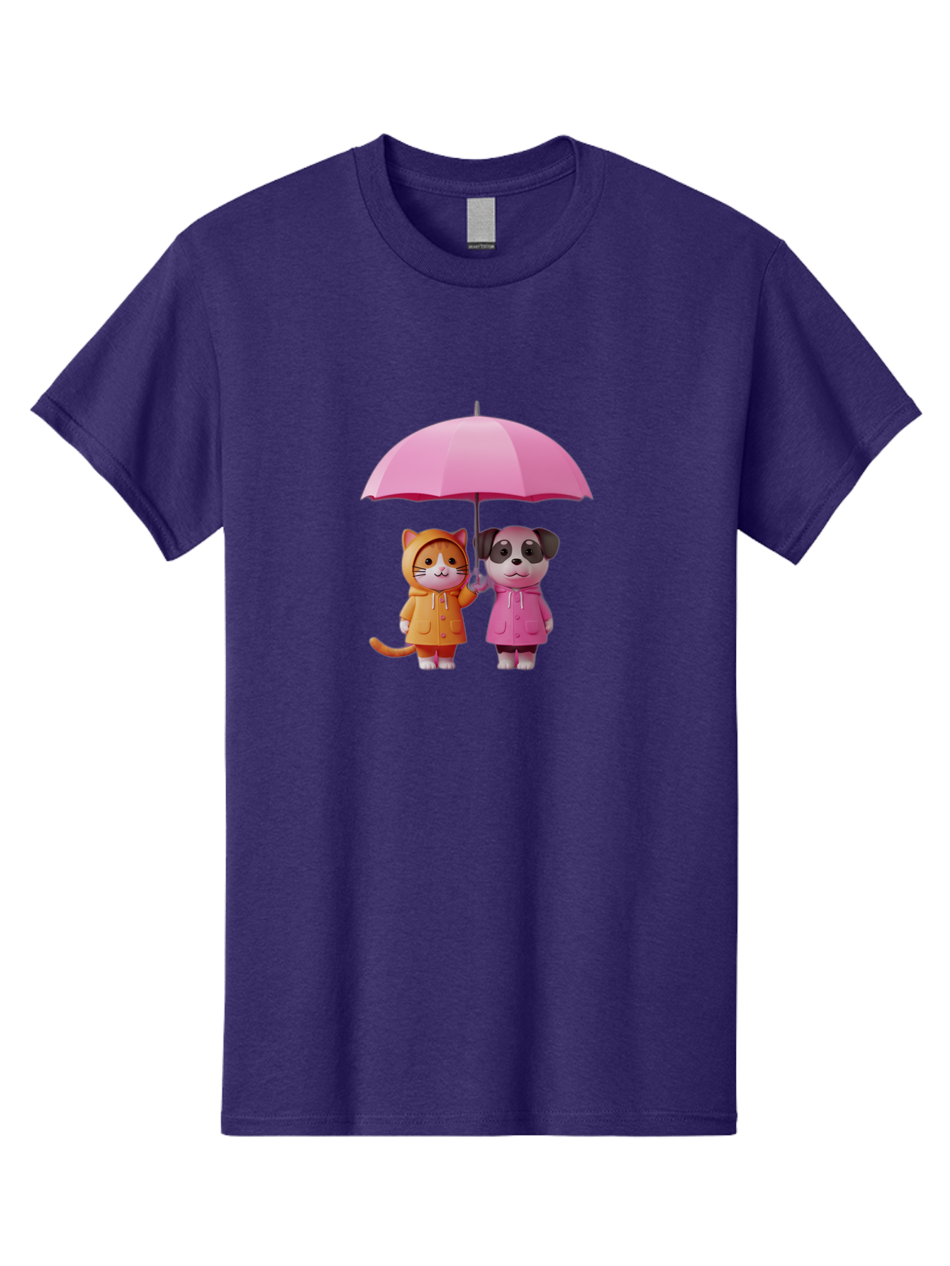 Cat-And-Pug-Under-Pink-Umbrella Men'S Graphic Tee, 100% Cotton, Comfortable Casual Summer Wear, Machine Washable, Vintage Camera, Old Camera, Antique Camera, Black Camera, Classic Photography, Photography Equipment, Nostalgic Device, Baf724