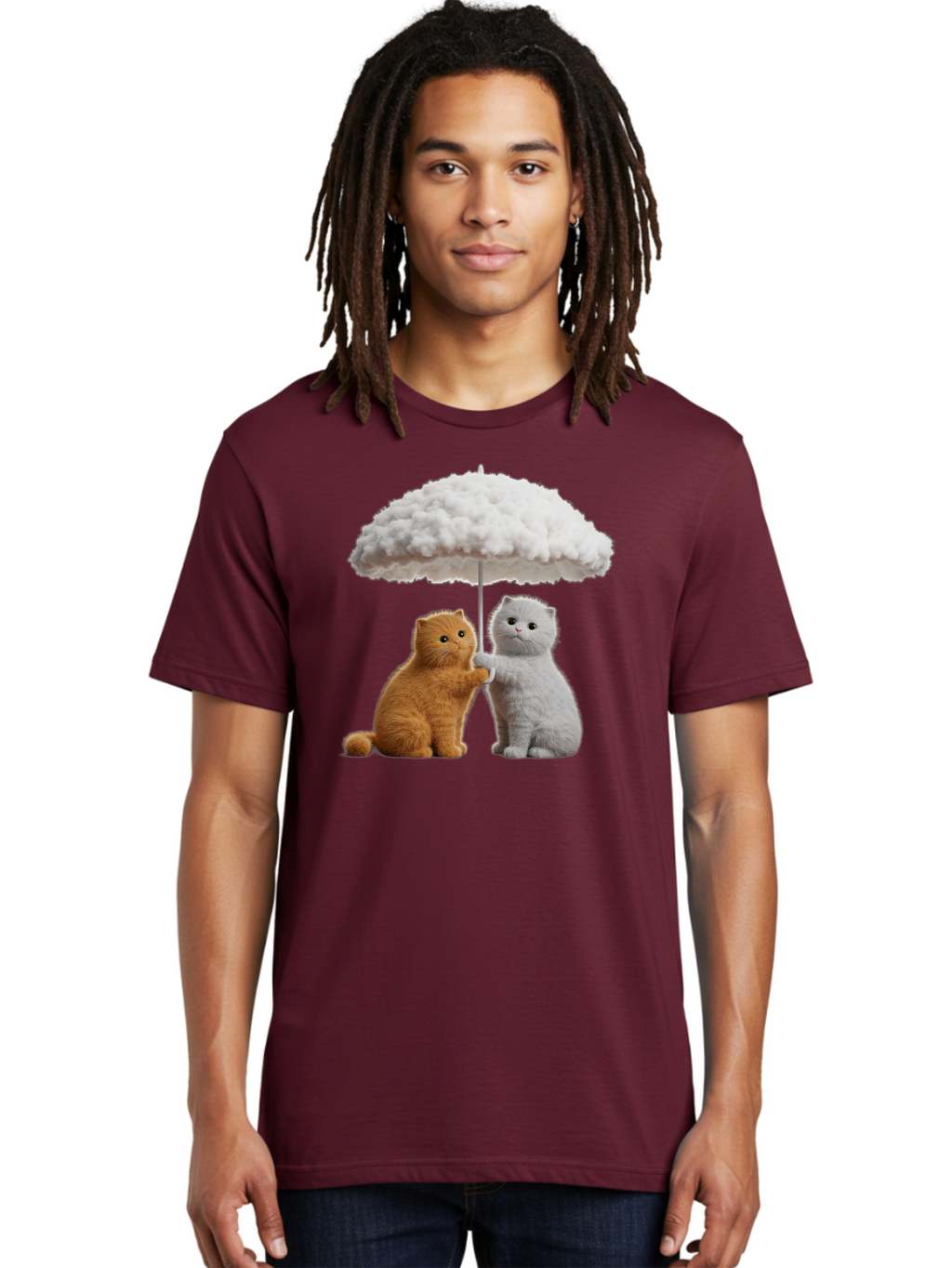 Cats-Under-Cloudy-Umbrella Men'S Graphic Tee, 100% Cotton, Comfortable Casual Summer Wear, Machine Washable, Vintage Camera, Old Camera, Antique Camera, Black Camera, Classic Photography, Photography Equipment, Nostalgic Device, Film Camera, Baf725