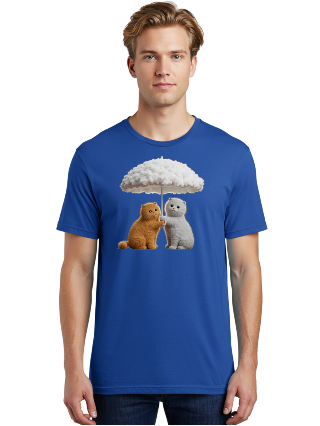 Cats-Under-Cloudy-Umbrella Men'S Graphic Tee, 100% Cotton, Comfortable Casual Summer Wear, Machine Washable, Vintage Camera, Old Camera, Antique Camera, Black Camera, Classic Photography, Photography Equipment, Nostalgic Device, Film Camera, Baf725