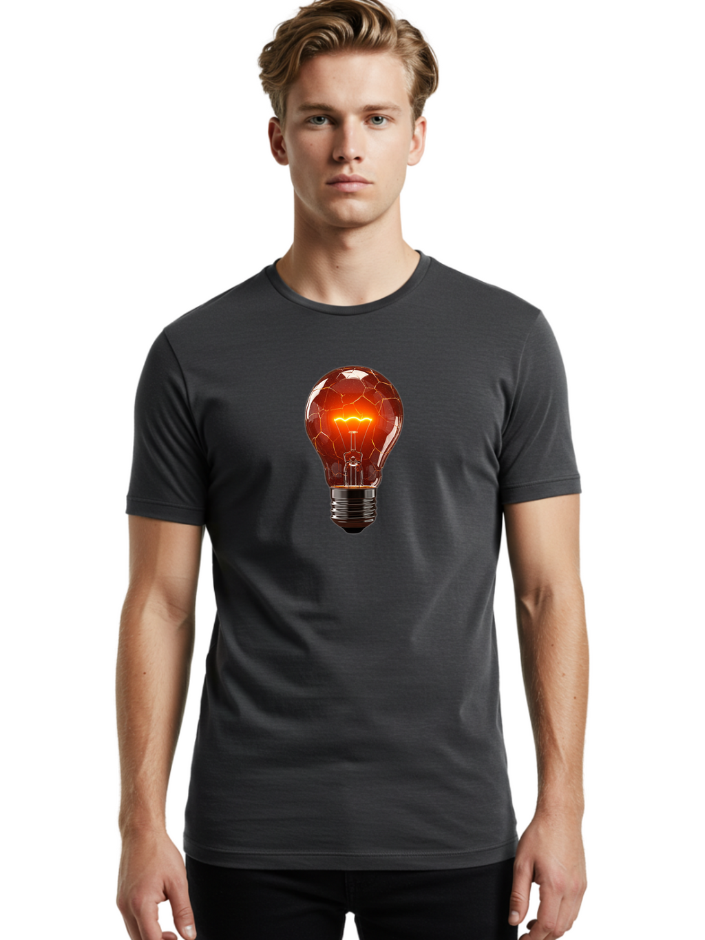 Cracked-Bulb Men'S Graphic Tee, 100% Cotton, Comfortable Casual Summer Wear, Machine Washable, Vintage Camera, Old Camera, Antique Camera, Black Camera, Classic Photography, Photography Equipment, Nostalgic Device, Film Camera, Camera Art Baf730