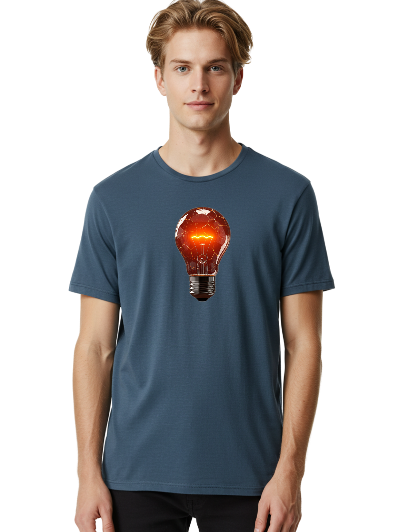 Cracked-Bulb Men'S Graphic Tee, 100% Cotton, Comfortable Casual Summer Wear, Machine Washable, Vintage Camera, Old Camera, Antique Camera, Black Camera, Classic Photography, Photography Equipment, Nostalgic Device, Film Camera, Camera Art Baf730