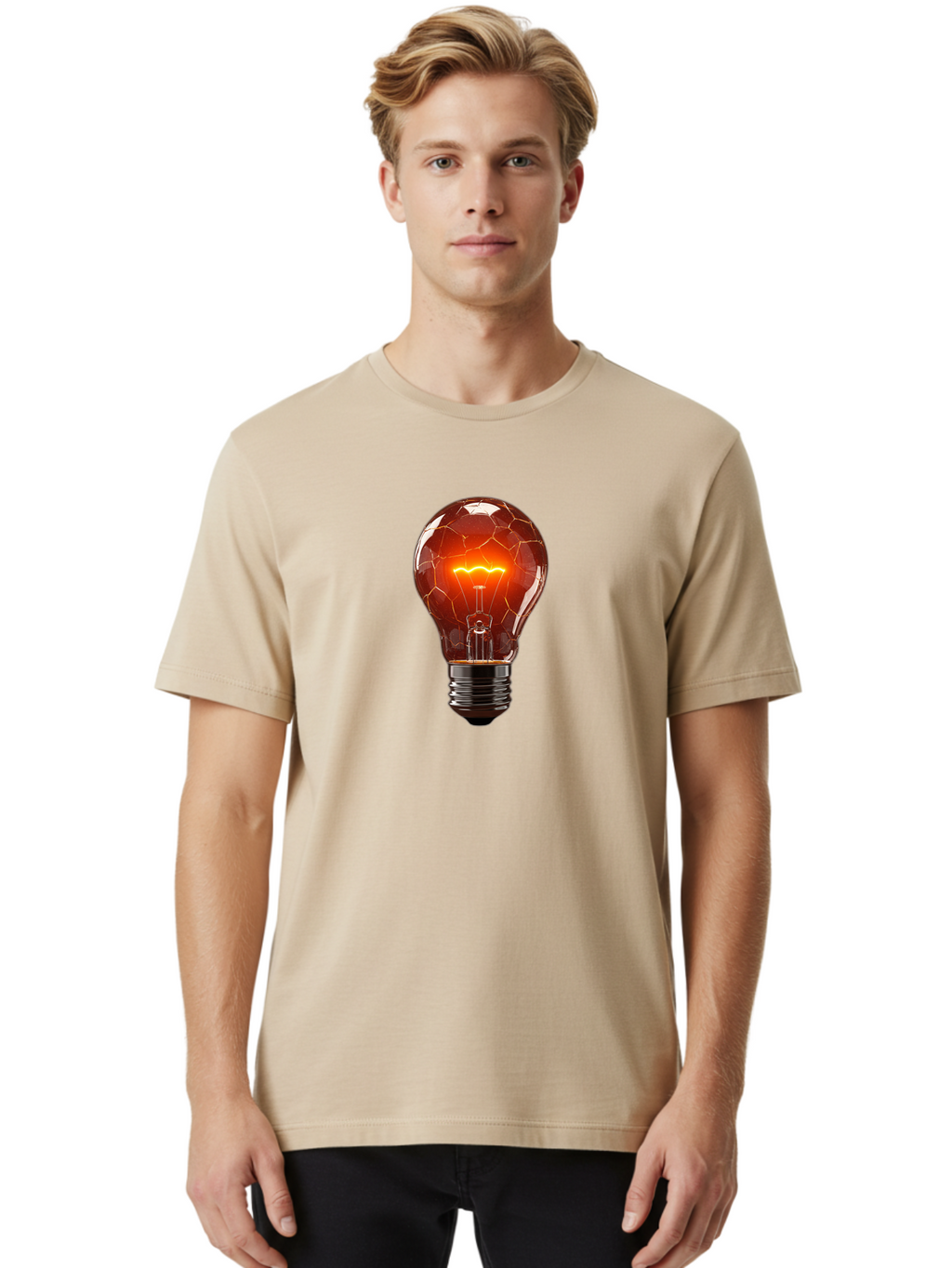 Cracked-Bulb Men'S Graphic Tee, 100% Cotton, Comfortable Casual Summer Wear, Machine Washable, Vintage Camera, Old Camera, Antique Camera, Black Camera, Classic Photography, Photography Equipment, Nostalgic Device, Film Camera, Camera Art Baf730