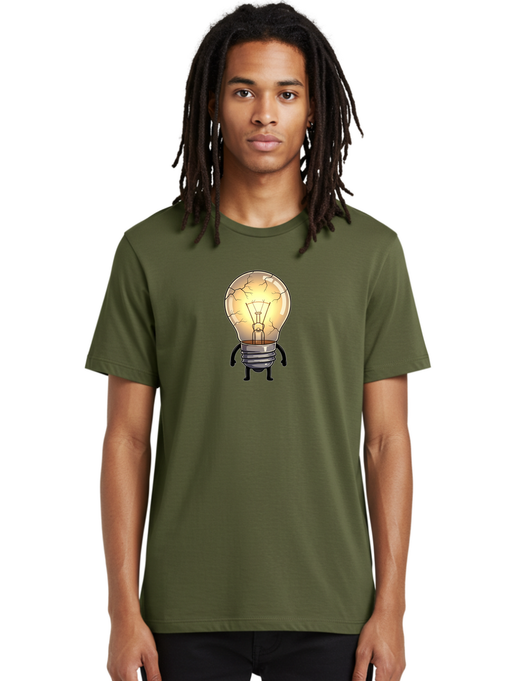 Cracked-Light-Bulb-10 Men'S Graphic Tee, 100% Cotton, Comfortable Casual Summer Wear, Machine Washable, Vintage Camera, Old Camera, Antique Camera, Black Camera, Classic Photography, Photography Equipment, Nostalgic Device, Film Camera, Baf732