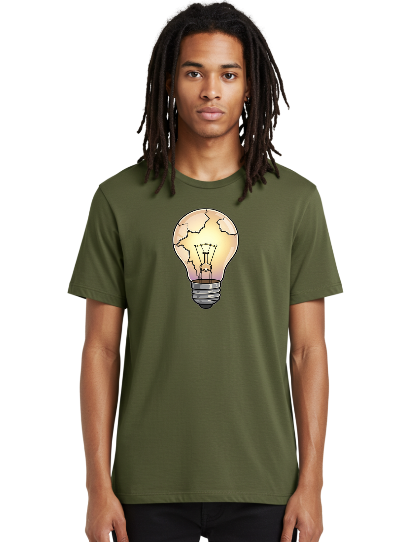 Cracked-Light-Bulb-11 Men'S Graphic Tee, 100% Cotton, Comfortable Casual Summer Wear, Machine Washable, Vintage Camera, Old Camera, Antique Camera, Black Camera, Classic Photography, Photography Equipment, Nostalgic Device, Film Camera, Baf733