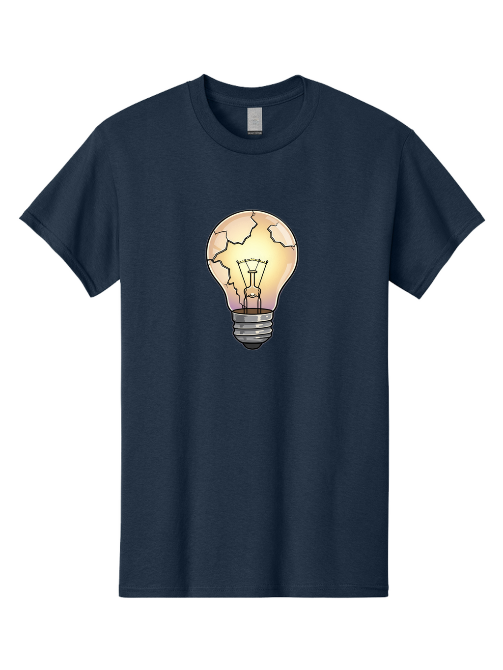 Cracked-Light-Bulb-11 Men'S Graphic Tee, 100% Cotton, Comfortable Casual Summer Wear, Machine Washable, Vintage Camera, Old Camera, Antique Camera, Black Camera, Classic Photography, Photography Equipment, Nostalgic Device, Film Camera, Baf733