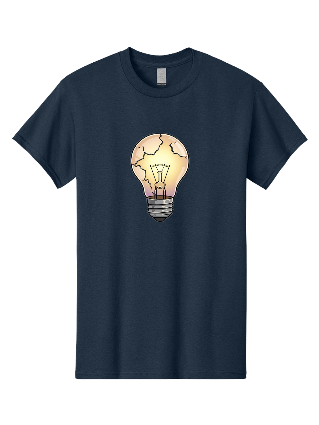 Cracked-Light-Bulb-11 Men'S Graphic Tee, 100% Cotton, Comfortable Casual Summer Wear, Machine Washable, Vintage Camera, Old Camera, Antique Camera, Black Camera, Classic Photography, Photography Equipment, Nostalgic Device, Film Camera, Baf733