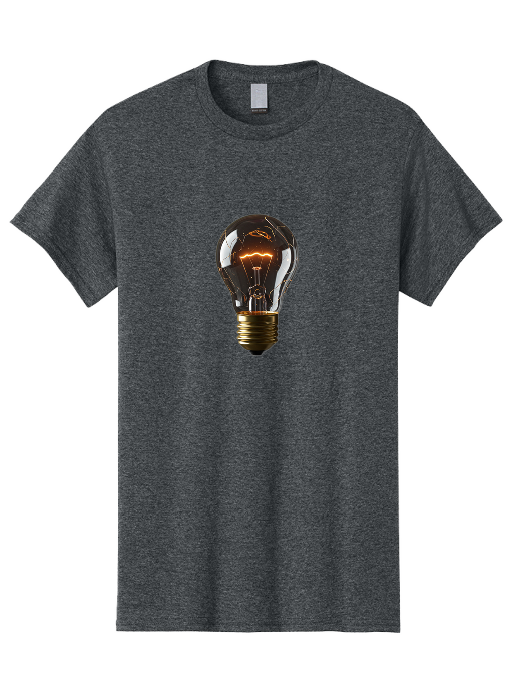 Cracked-Light-Bulb-12 Men'S Graphic Tee, 100% Cotton, Comfortable Casual Summer Wear, Machine Washable, Vintage Camera, Old Camera, Antique Camera, Black Camera, Classic Photography, Photography Equipment, Nostalgic Device, Film Camera, Baf734