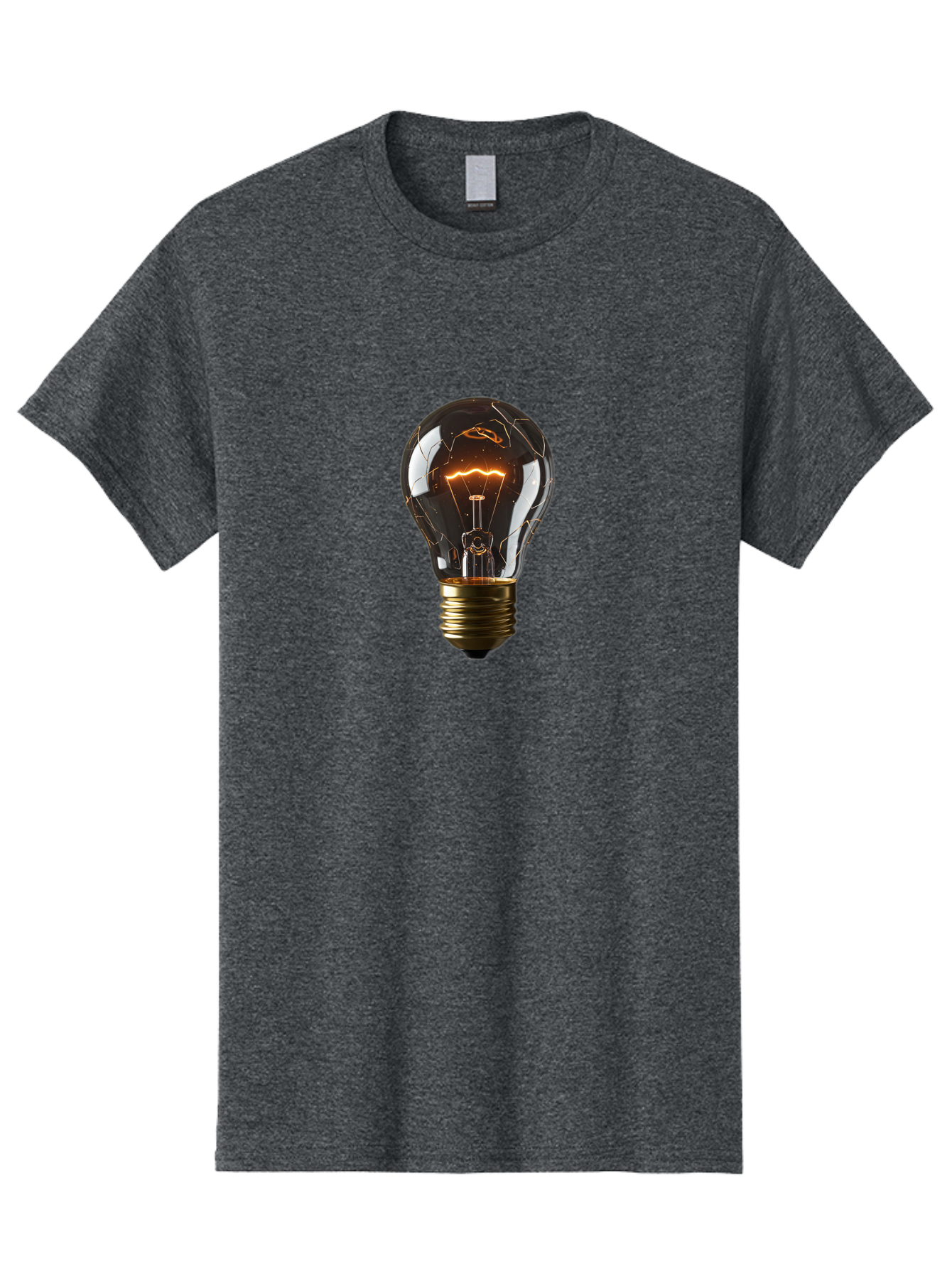 Cracked-Light-Bulb-12 Men'S Graphic Tee, 100% Cotton, Comfortable Casual Summer Wear, Machine Washable, Vintage Camera, Old Camera, Antique Camera, Black Camera, Classic Photography, Photography Equipment, Nostalgic Device, Film Camera, Baf734